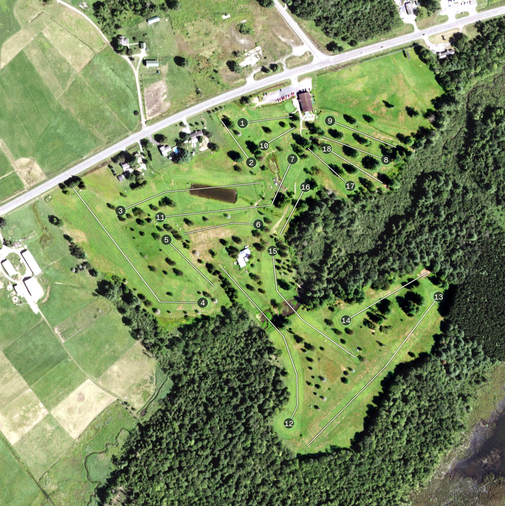 Aerial view of Holland Meadows, NY