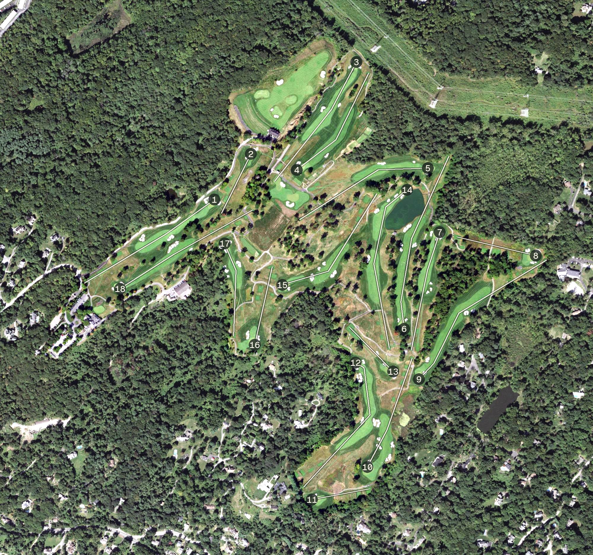 Aerial view of Hudson National Golf Course, NY