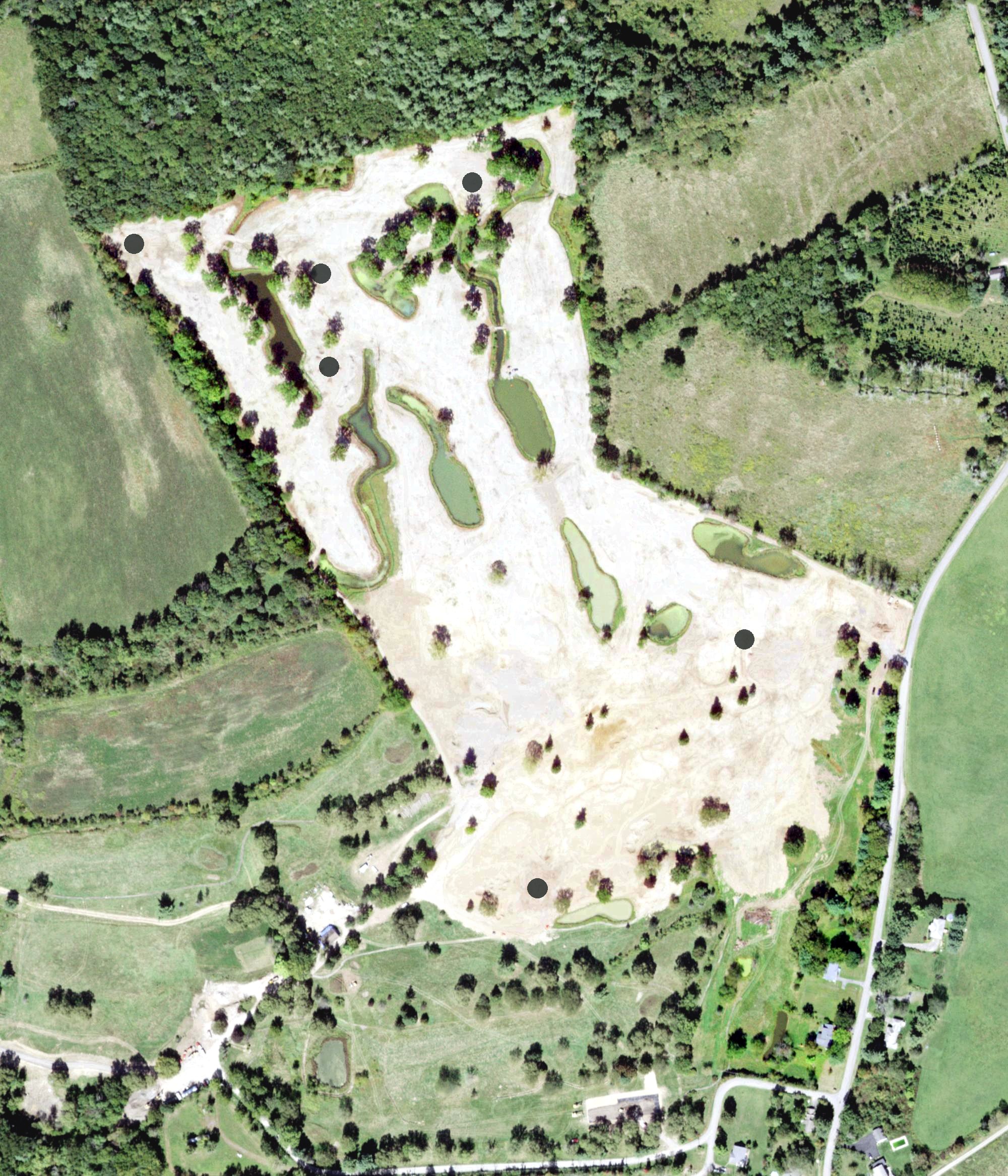 Aerial view of Inness Golf Course, NY