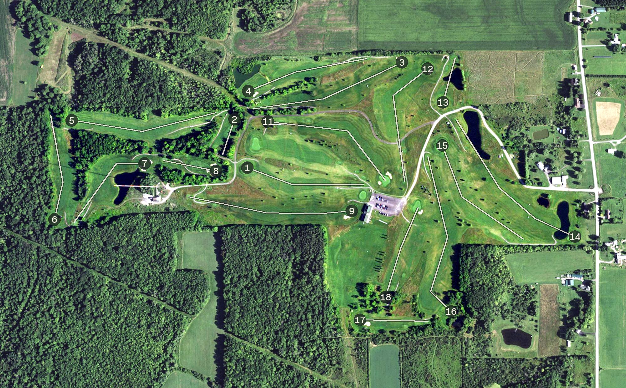 Aerial view of Ironwood Golf Course, NY