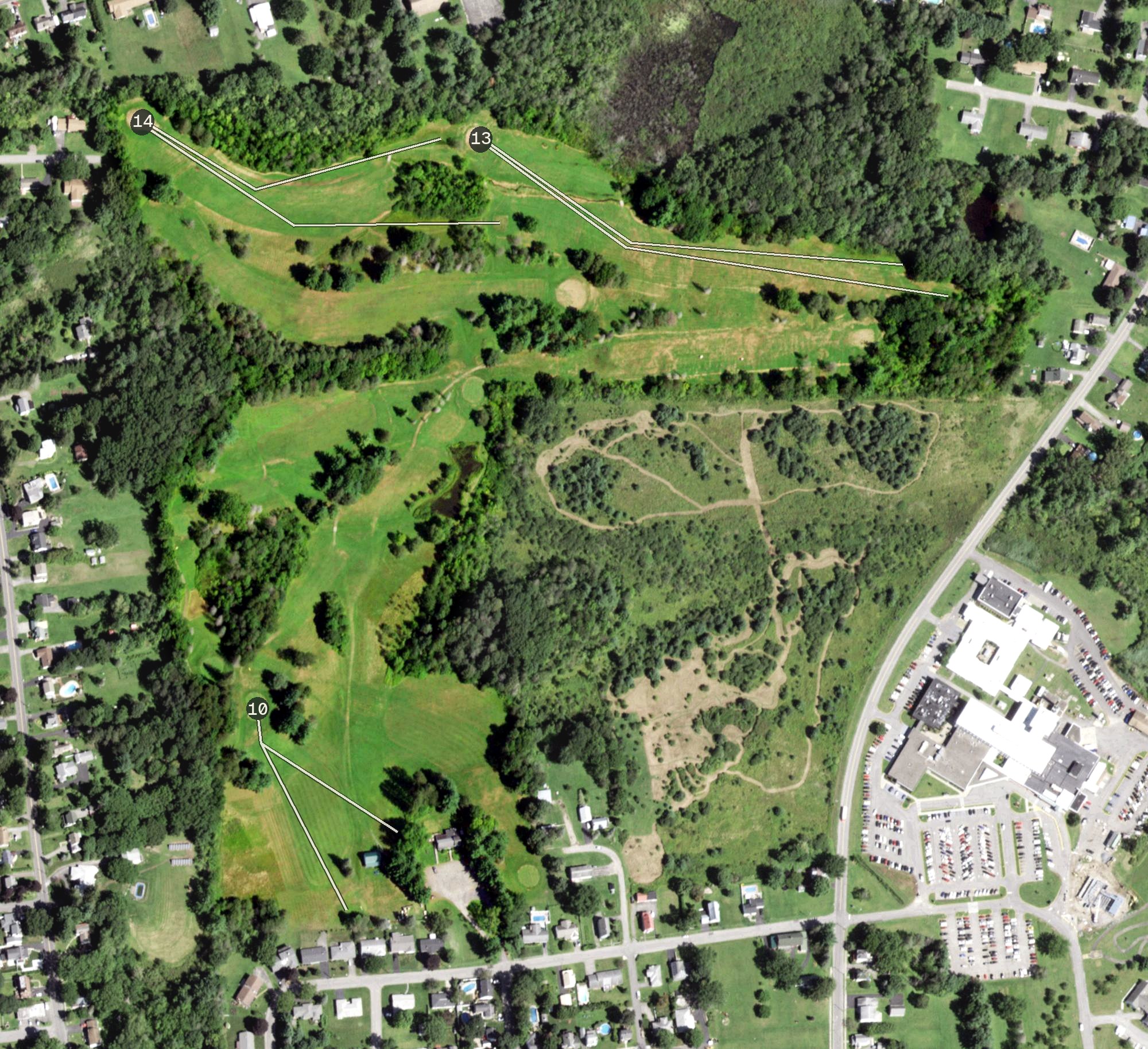 Aerial view of Kingsboro Golf Course, NY