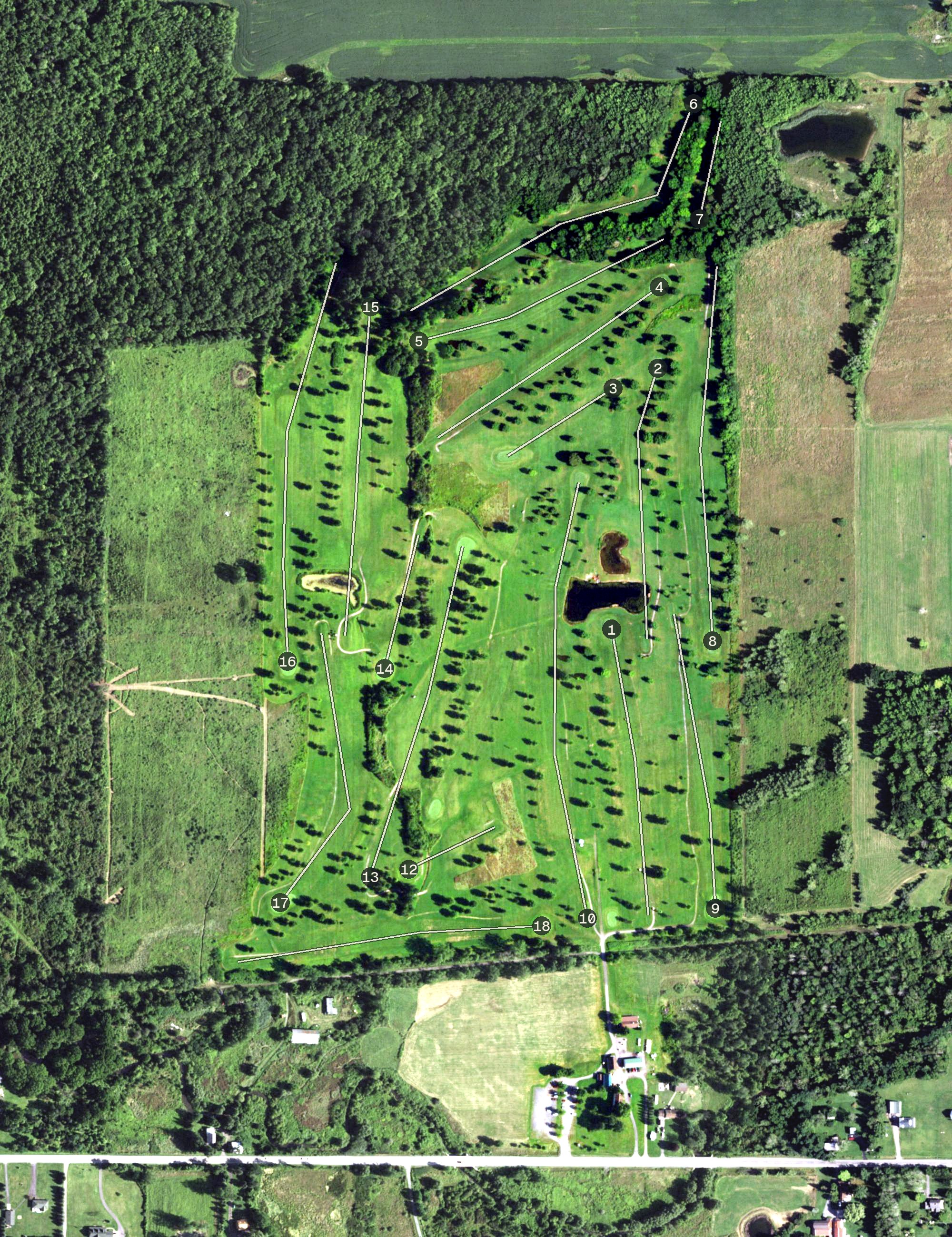 Aerial view of Kis’ N Greens Golf Course, NY