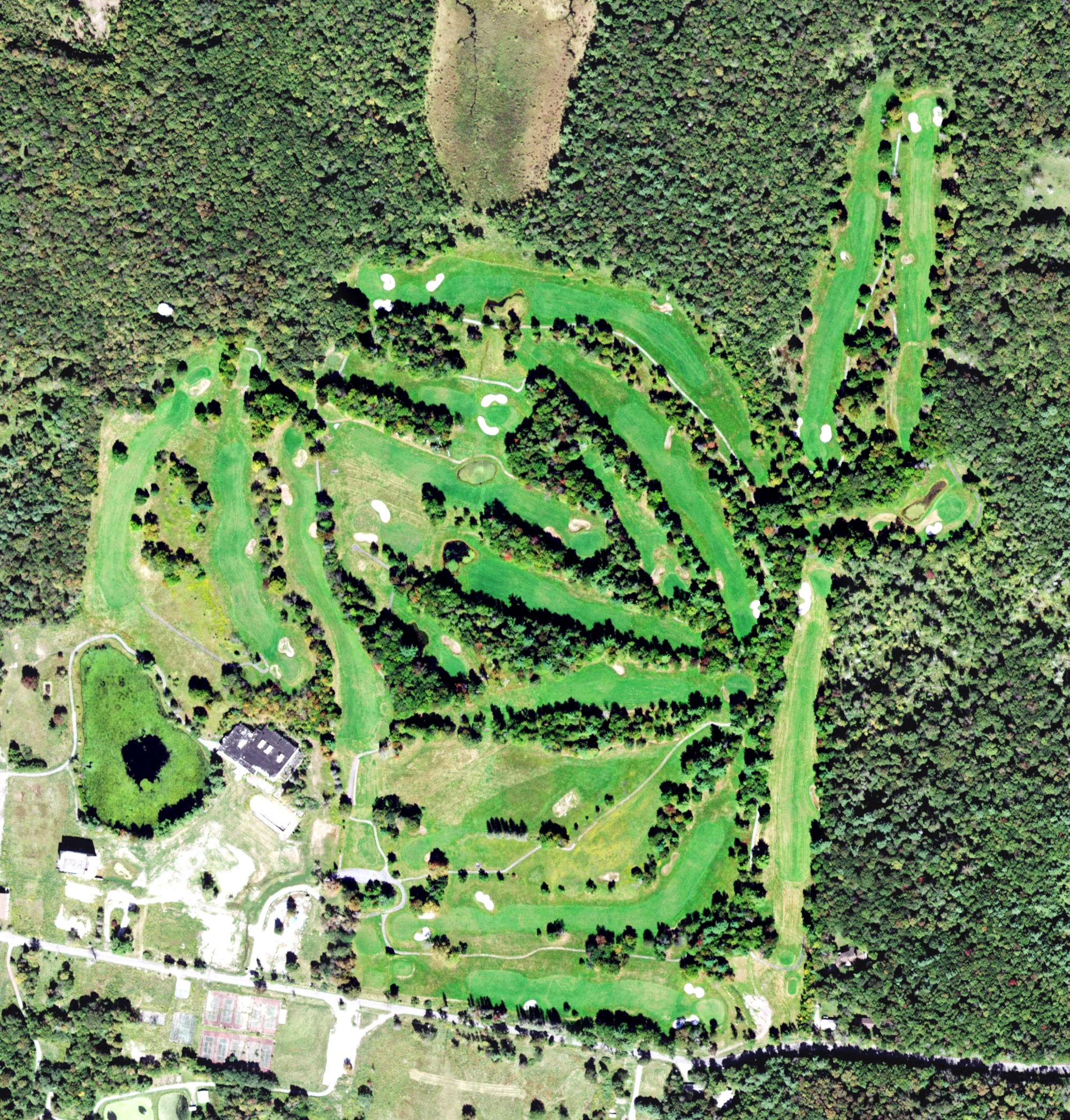 Aerial view of Kutchers Golf Course, NY