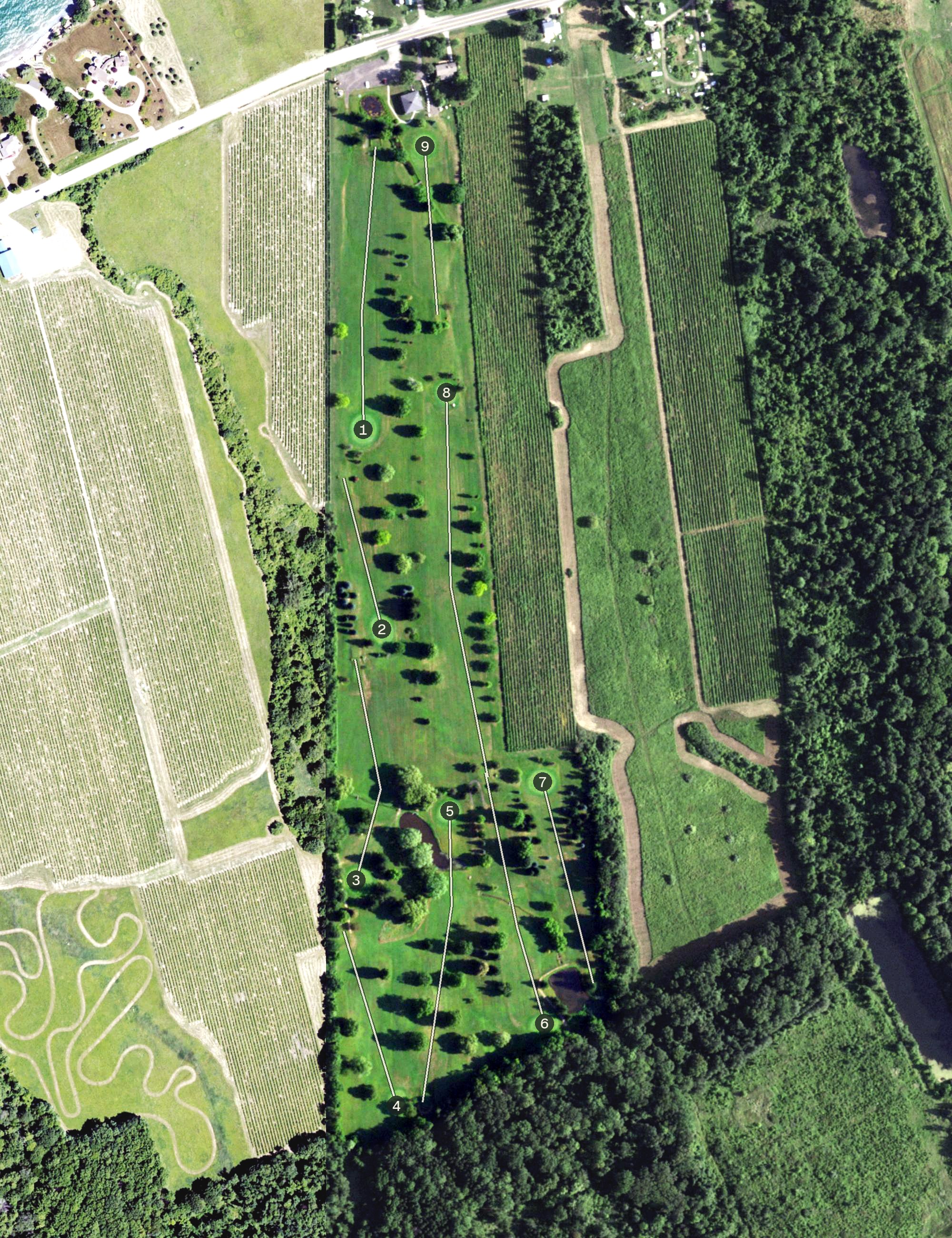 Aerial view of Lakeside Golf Course, NY