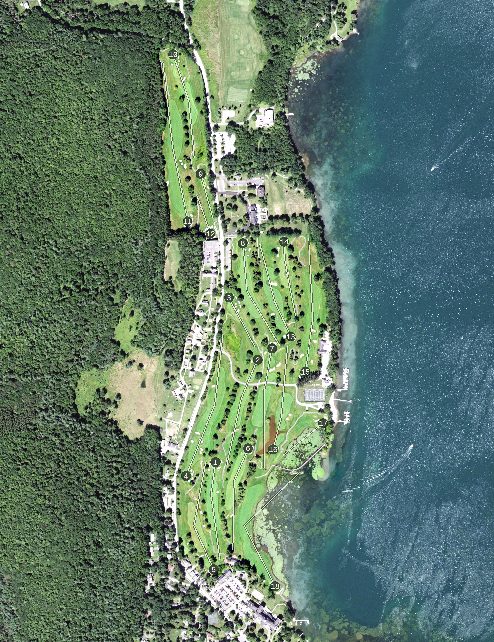 Aerial view of Leatherstocking Golf Course, NY