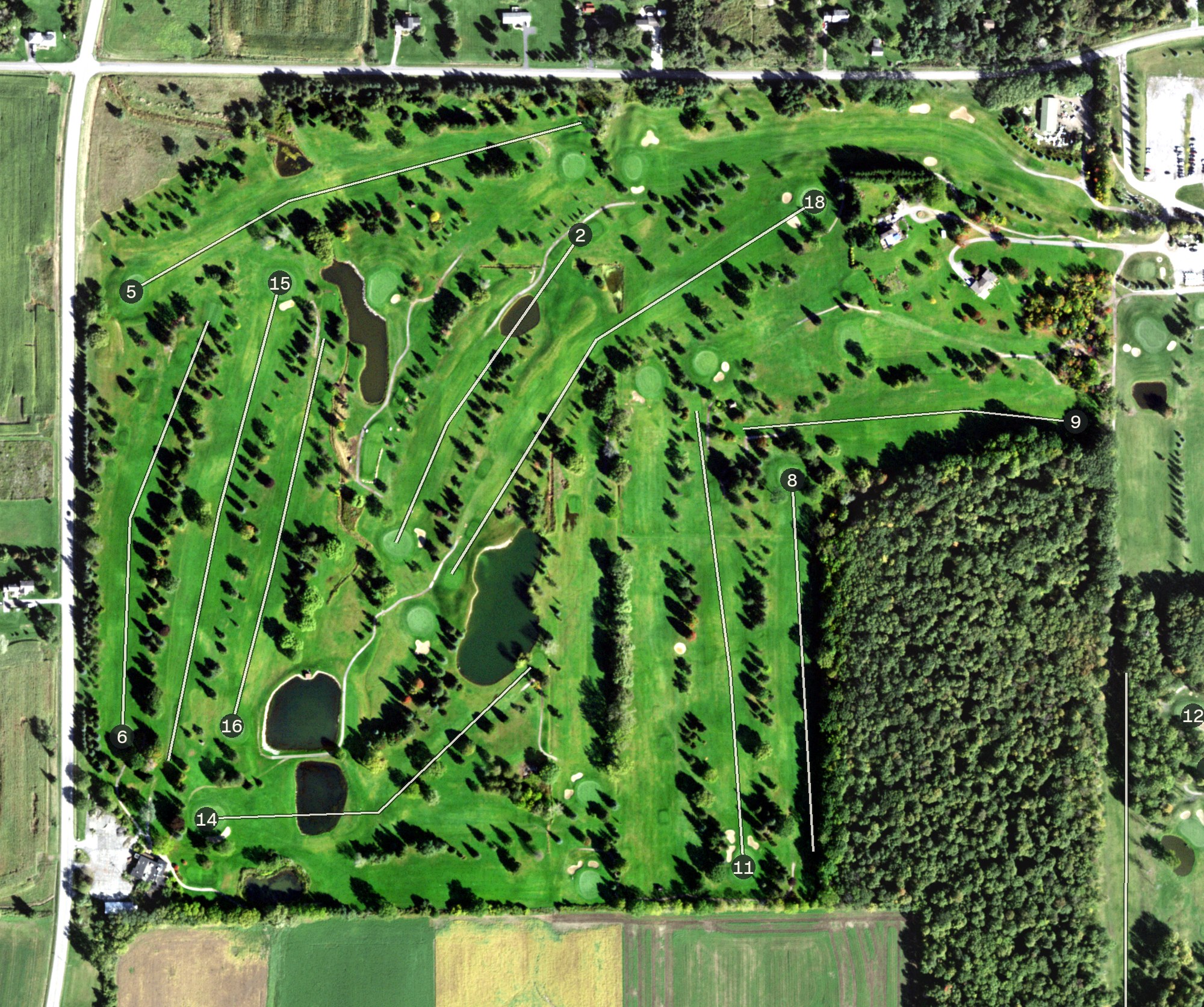 Aerial view of Lima Country Club - Charleston Pines, NY