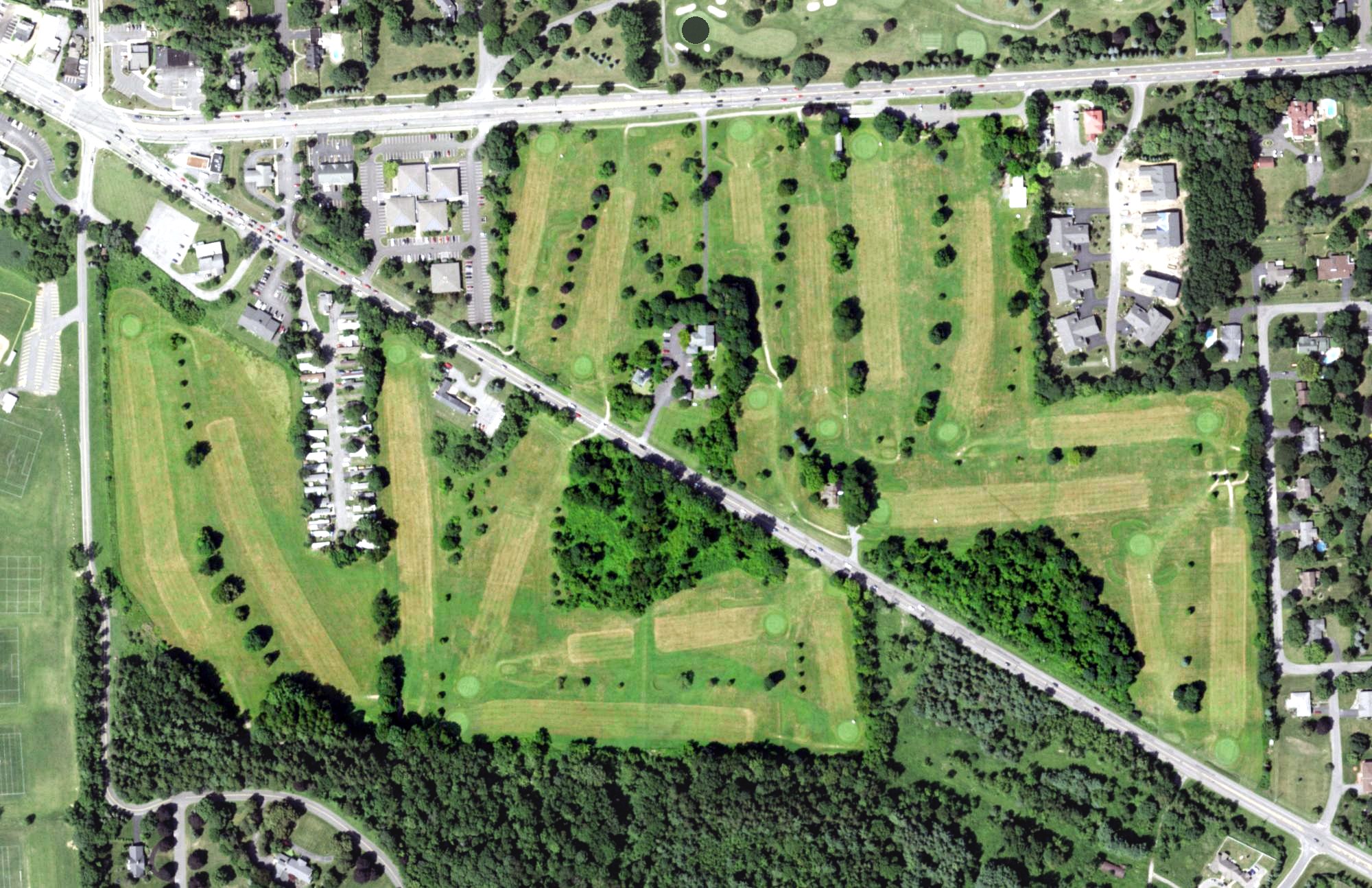 Aerial view of Lyndon Golf Course, NY