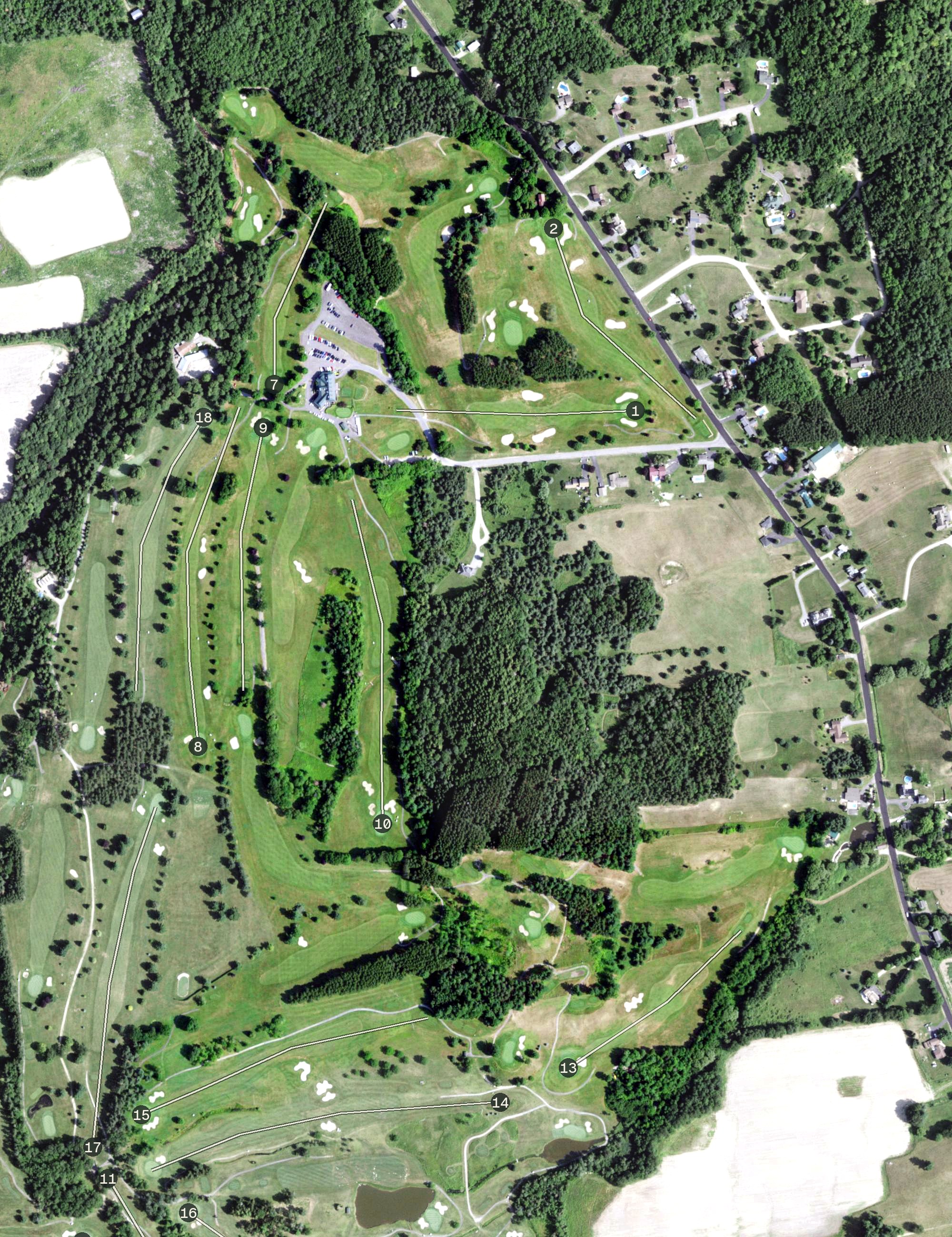 Aerial view of Malone Golf Club (East Course), NY