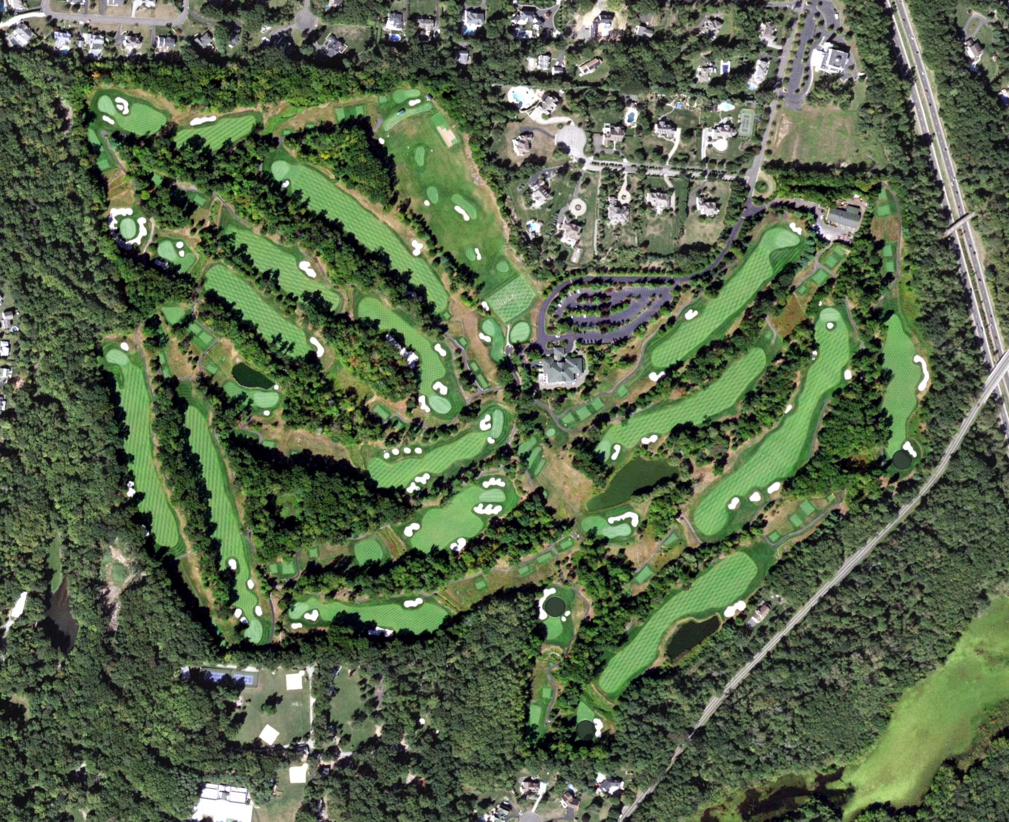 Aerial view of Manhattan Woods Golf Club, NY