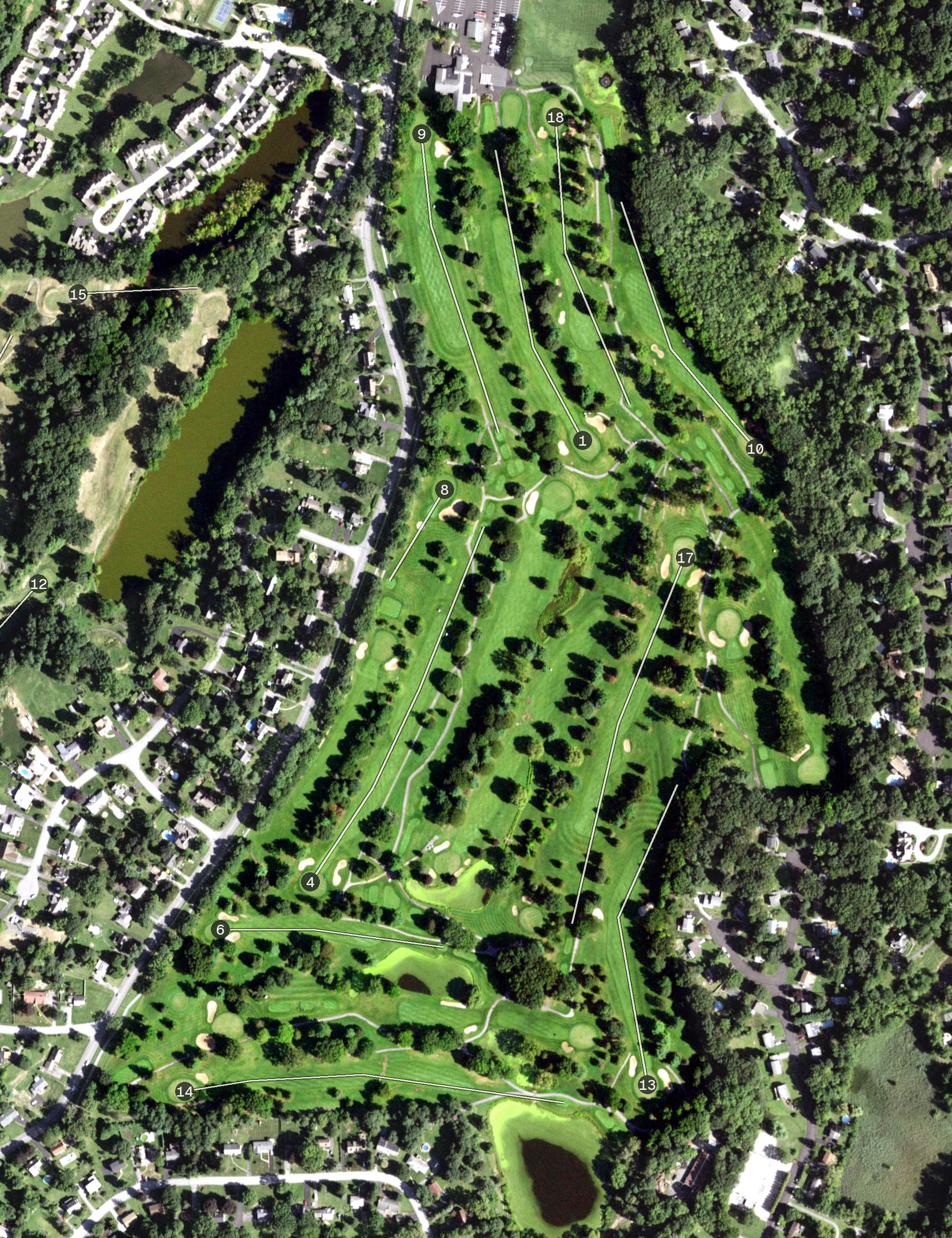 Aerial view of McCann Golf Course, NY