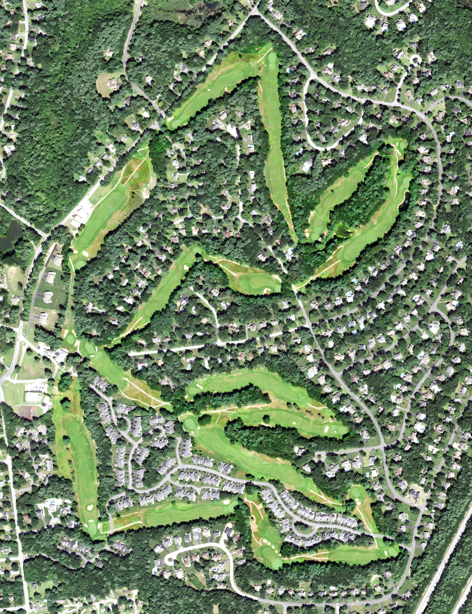 Aerial view of McGregor Links, NY