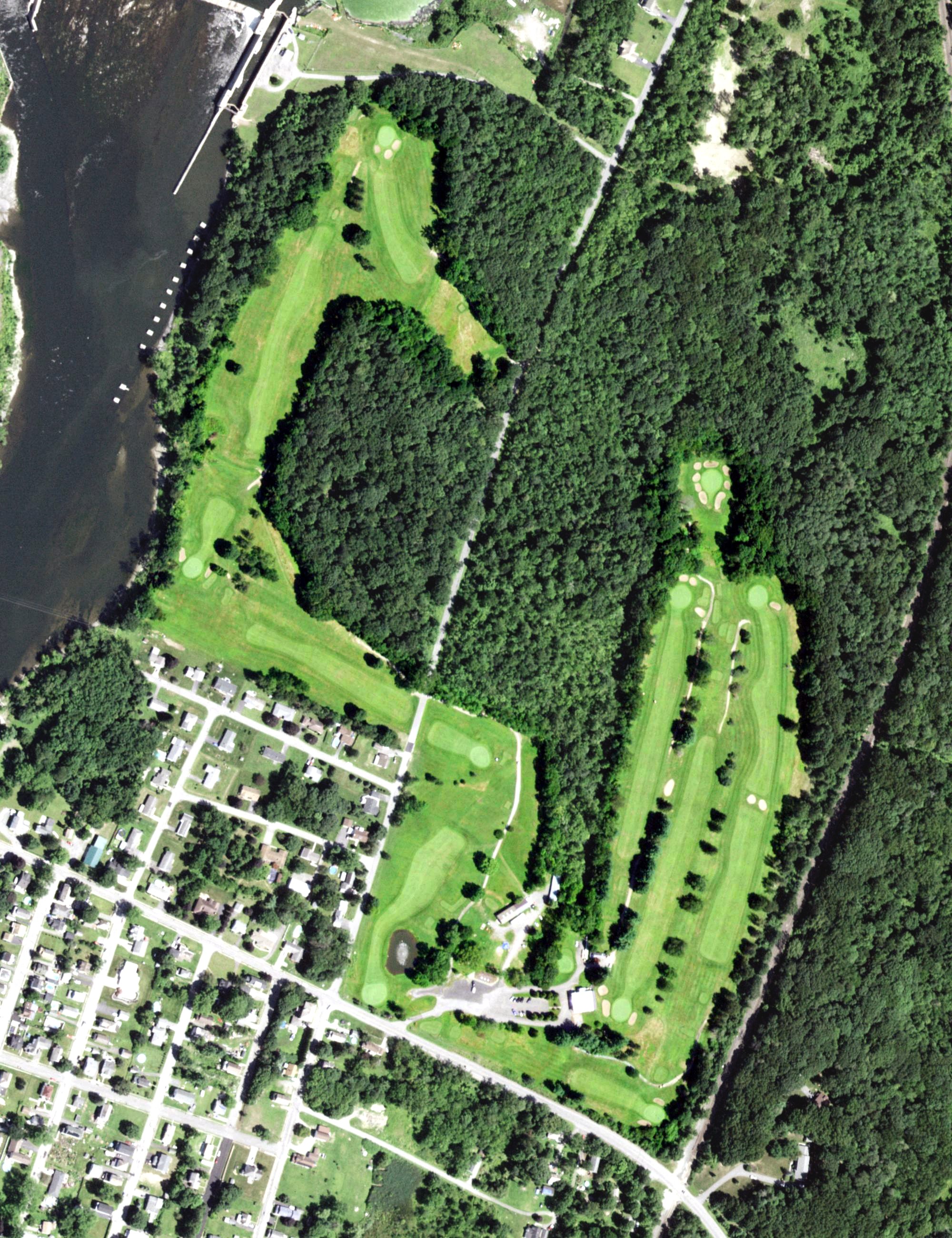 Aerial view of Mechanicville Golf Club, NY