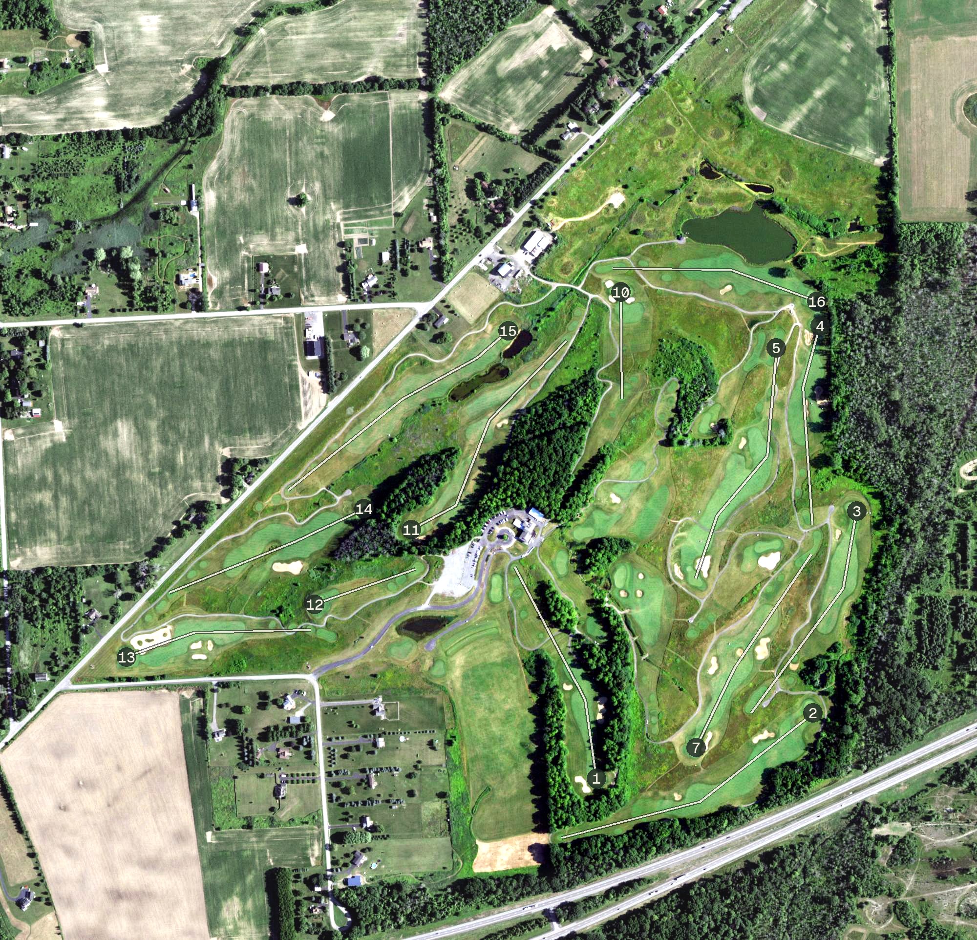 Aerial view of Mill Creek Golf Club, NY