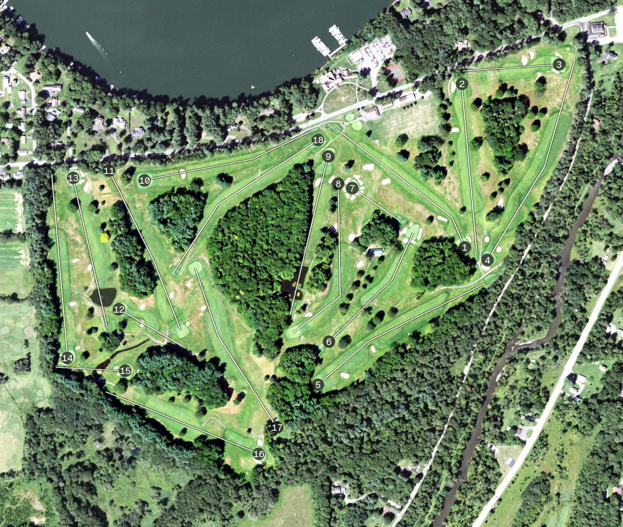 Aerial view of Mohawk Glen Golf Course, NY