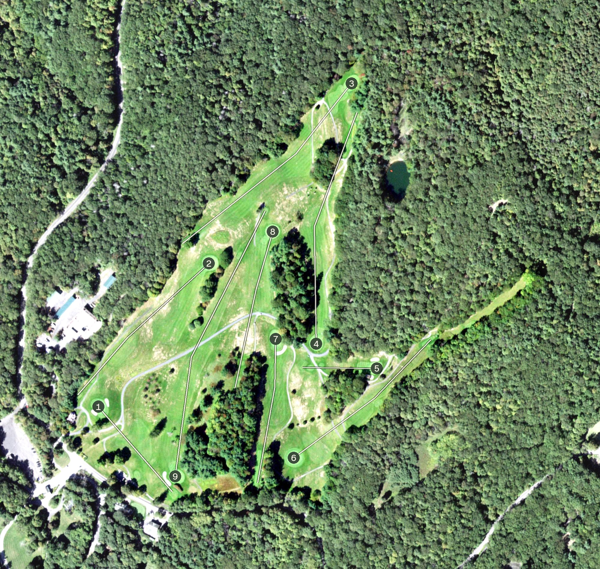 Aerial view of Mohonk Golf Course, NY