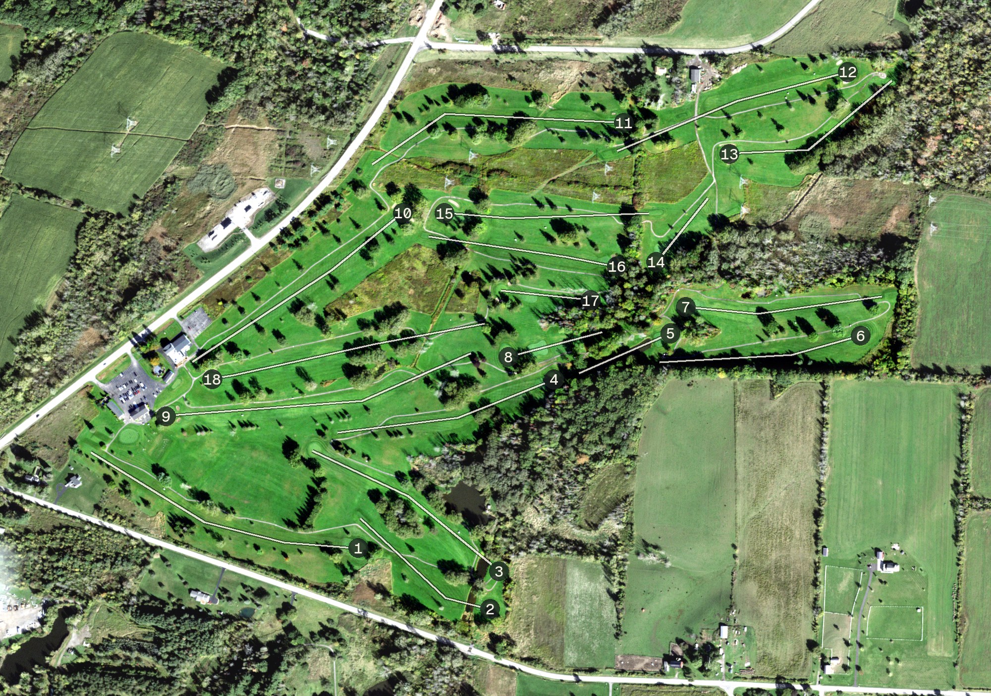 Aerial view of Morgan's Crossing, NY