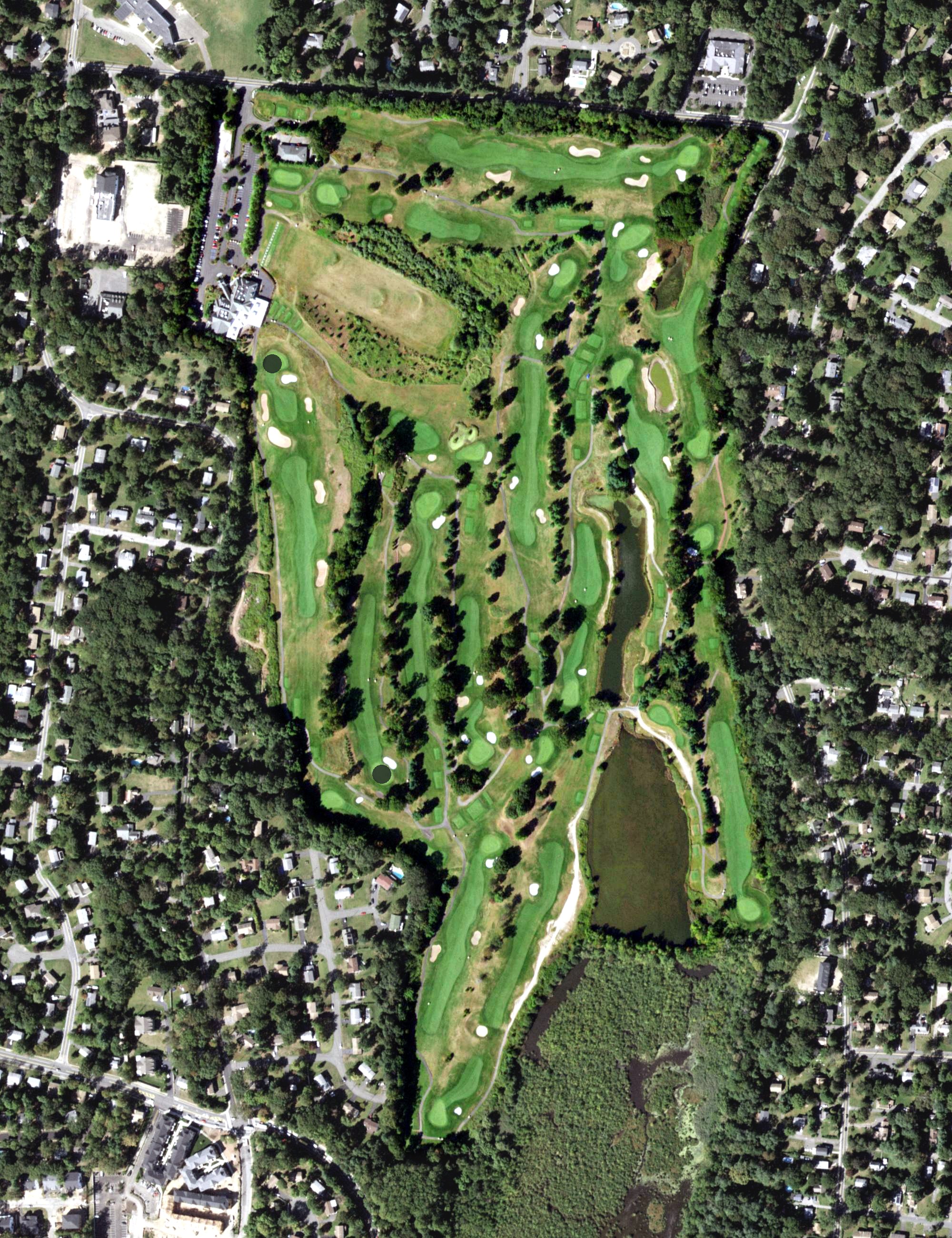 Aerial view of New York Country Club, NY