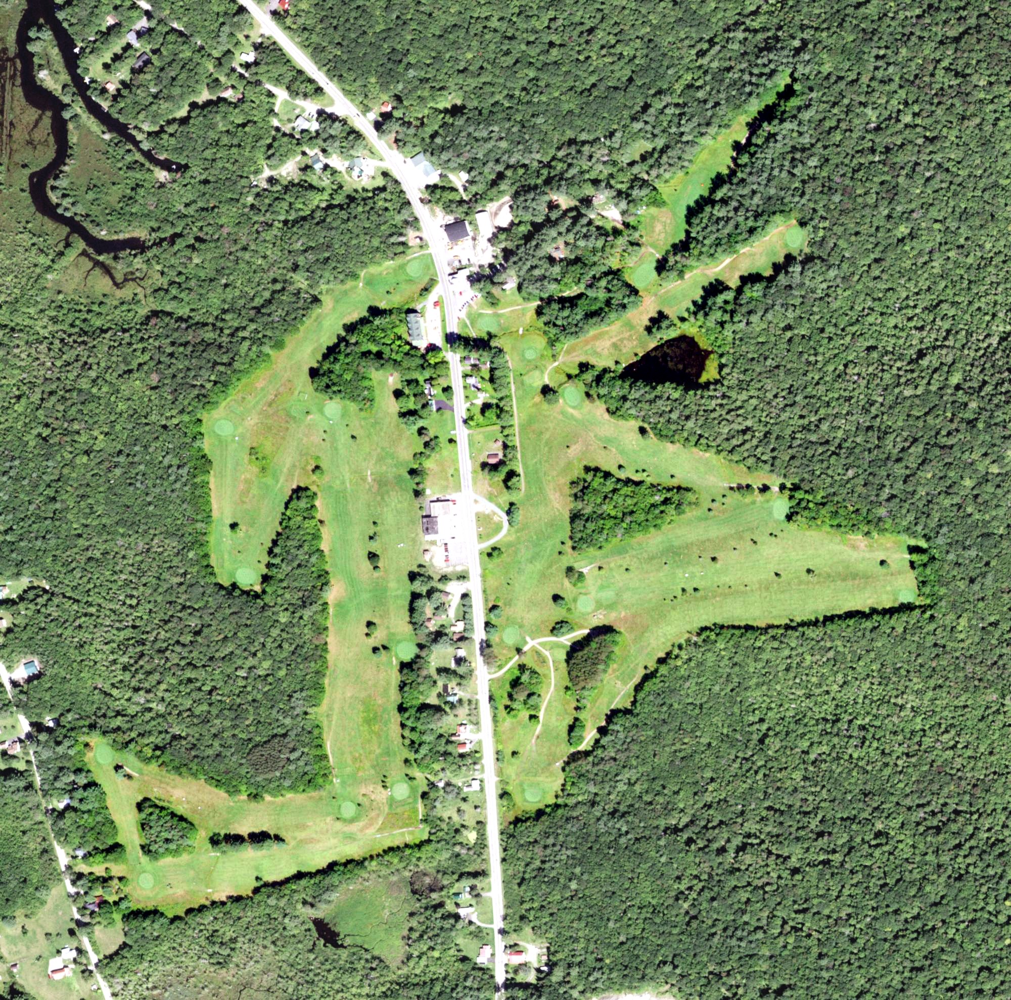 Aerial view of Nick Stoner Municipal Golf Course, NY