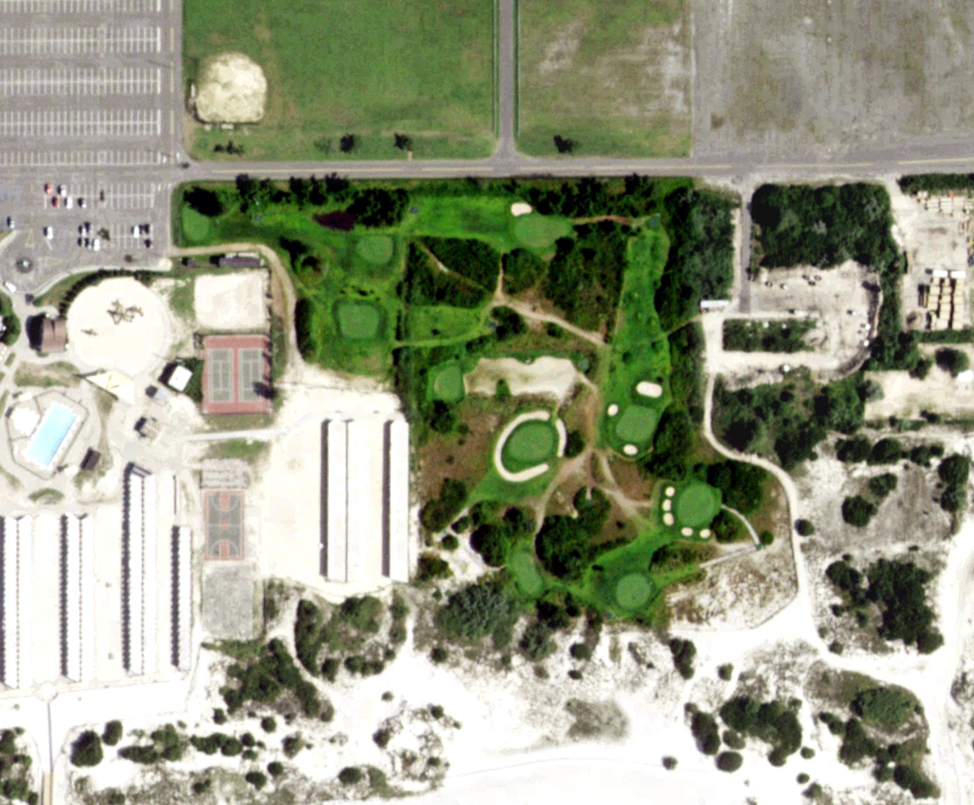 Aerial view of Nickerson Pitch and Putt, NY