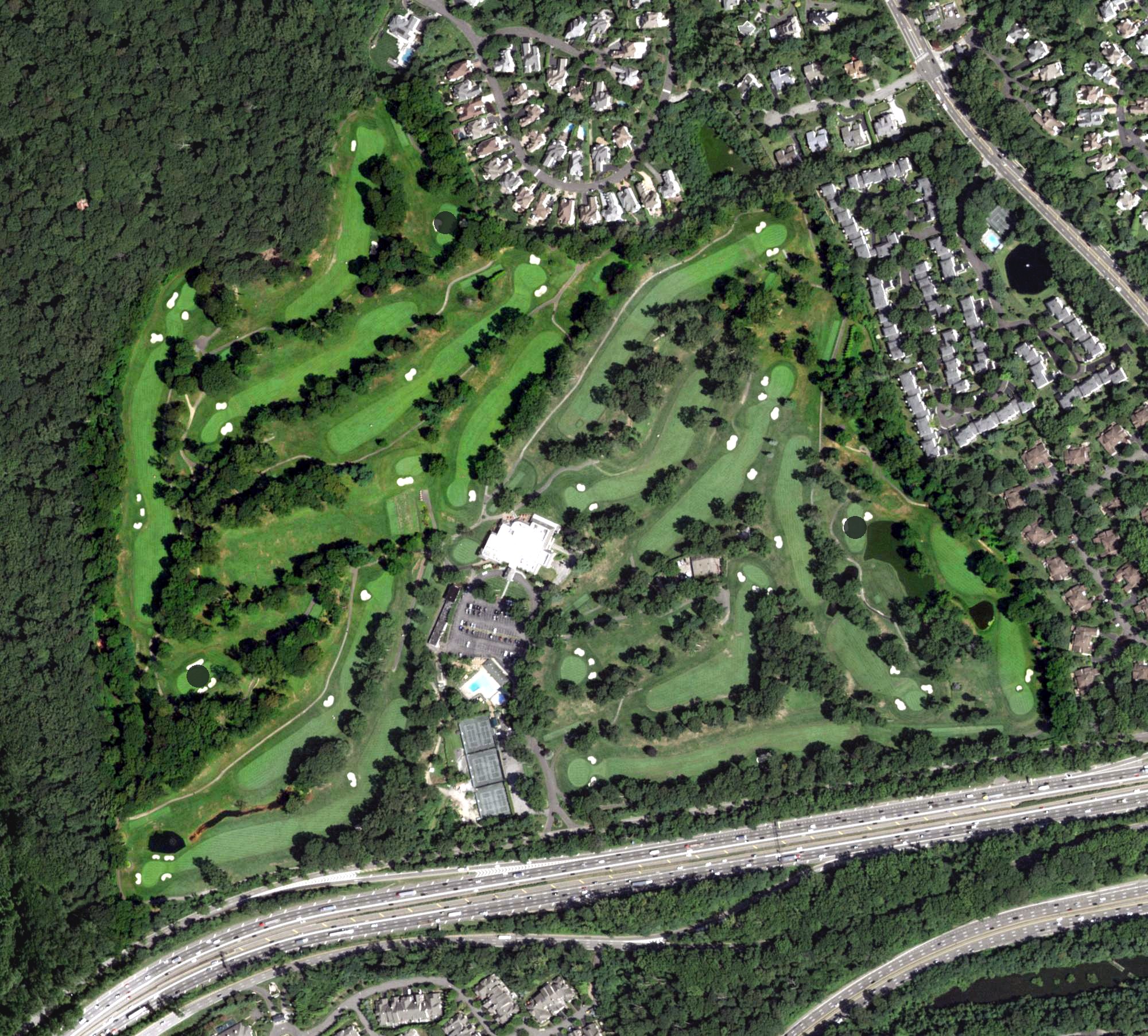 Aerial view of North Hills Country Club, NY