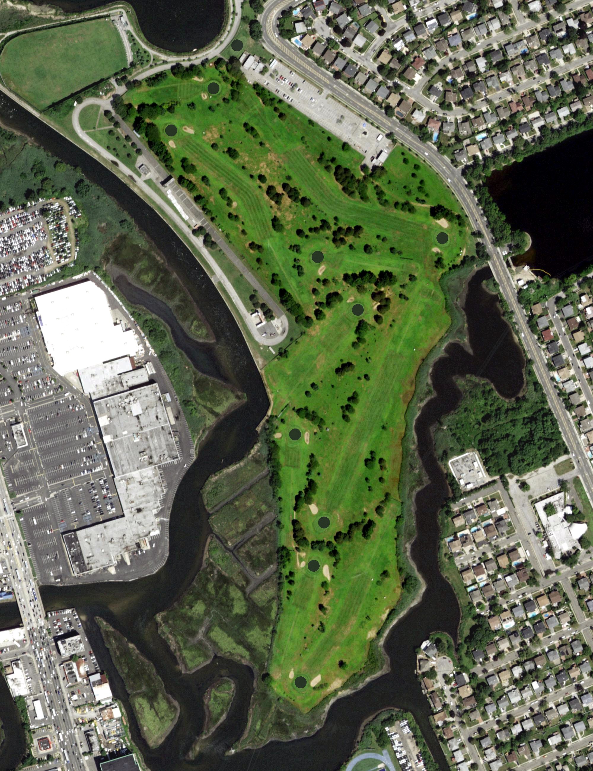 Aerial view of North Woodmere Golf Course, NY