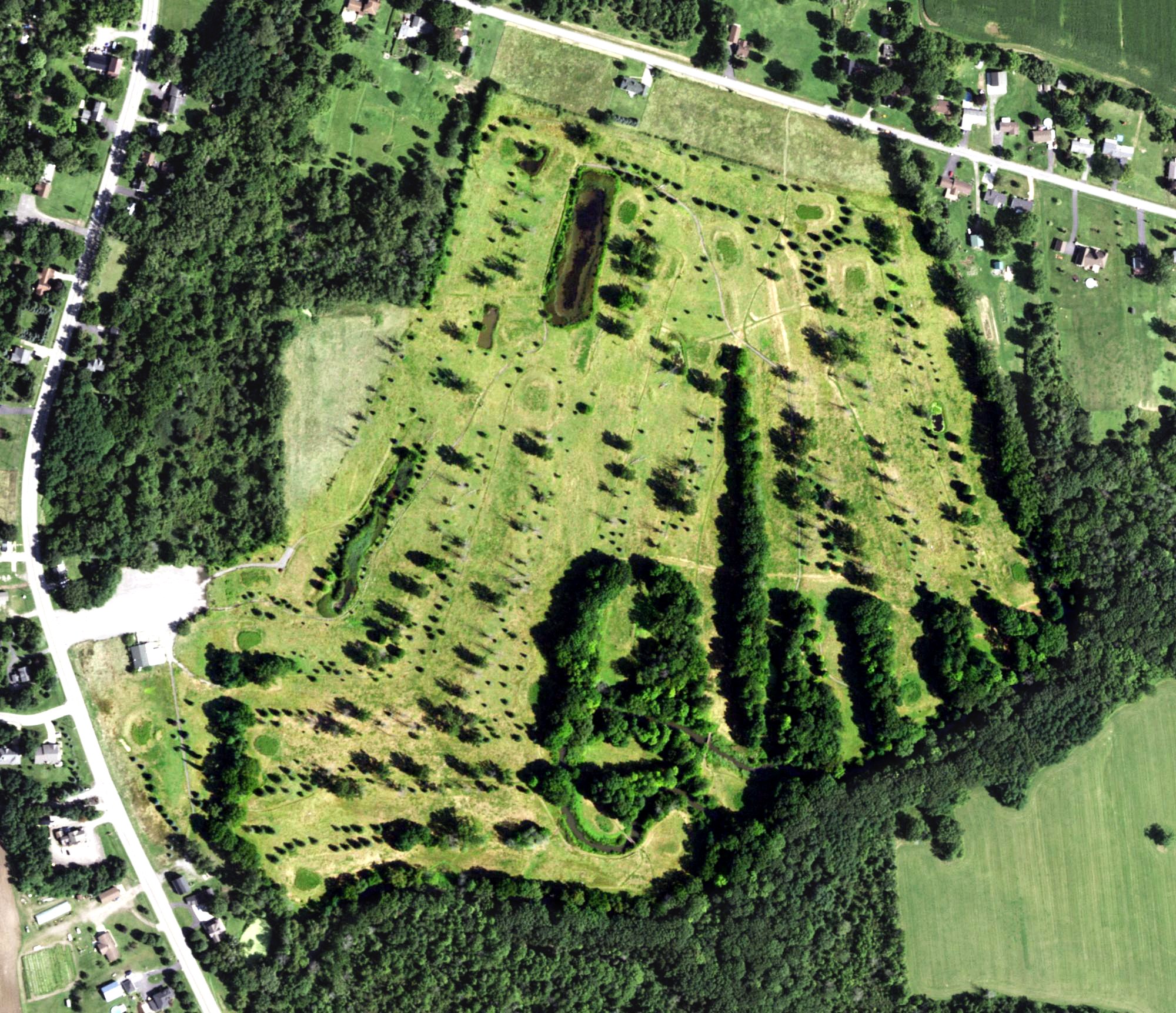 Aerial view of Oak Run Golf Club, NY