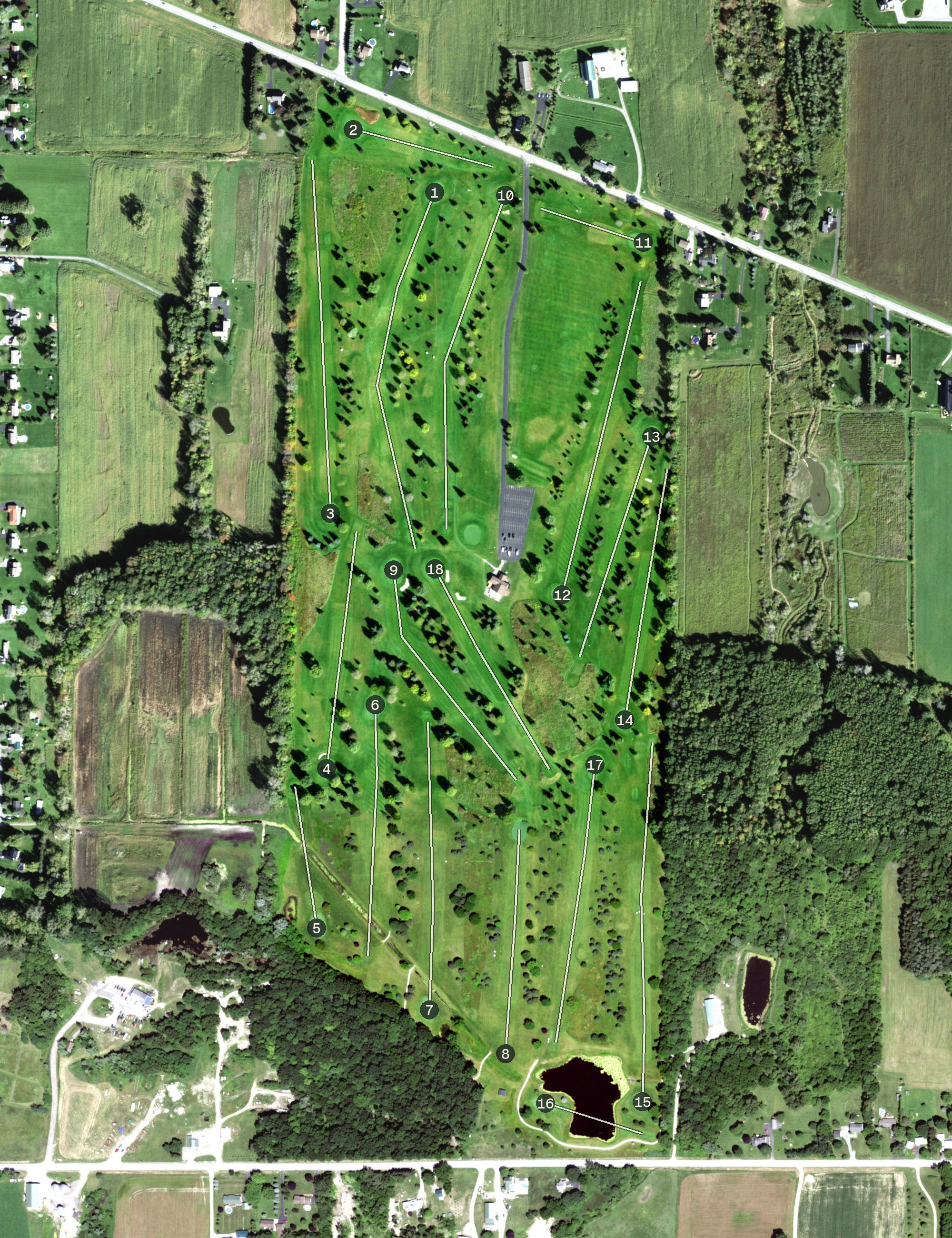 Aerial view of Old Hickory Golf Club, NY