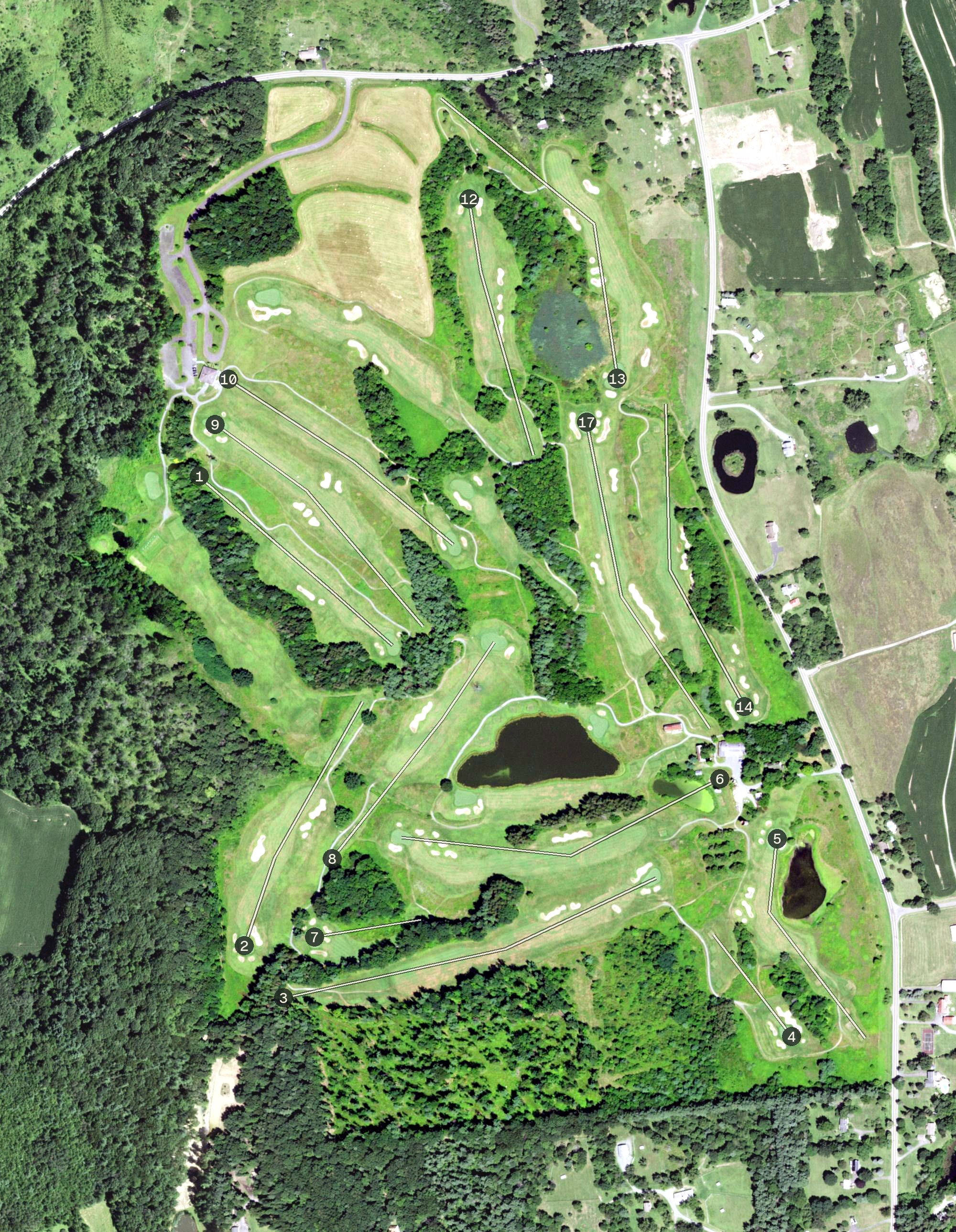Aerial view of Olde Kinderhook Golf Club, NY