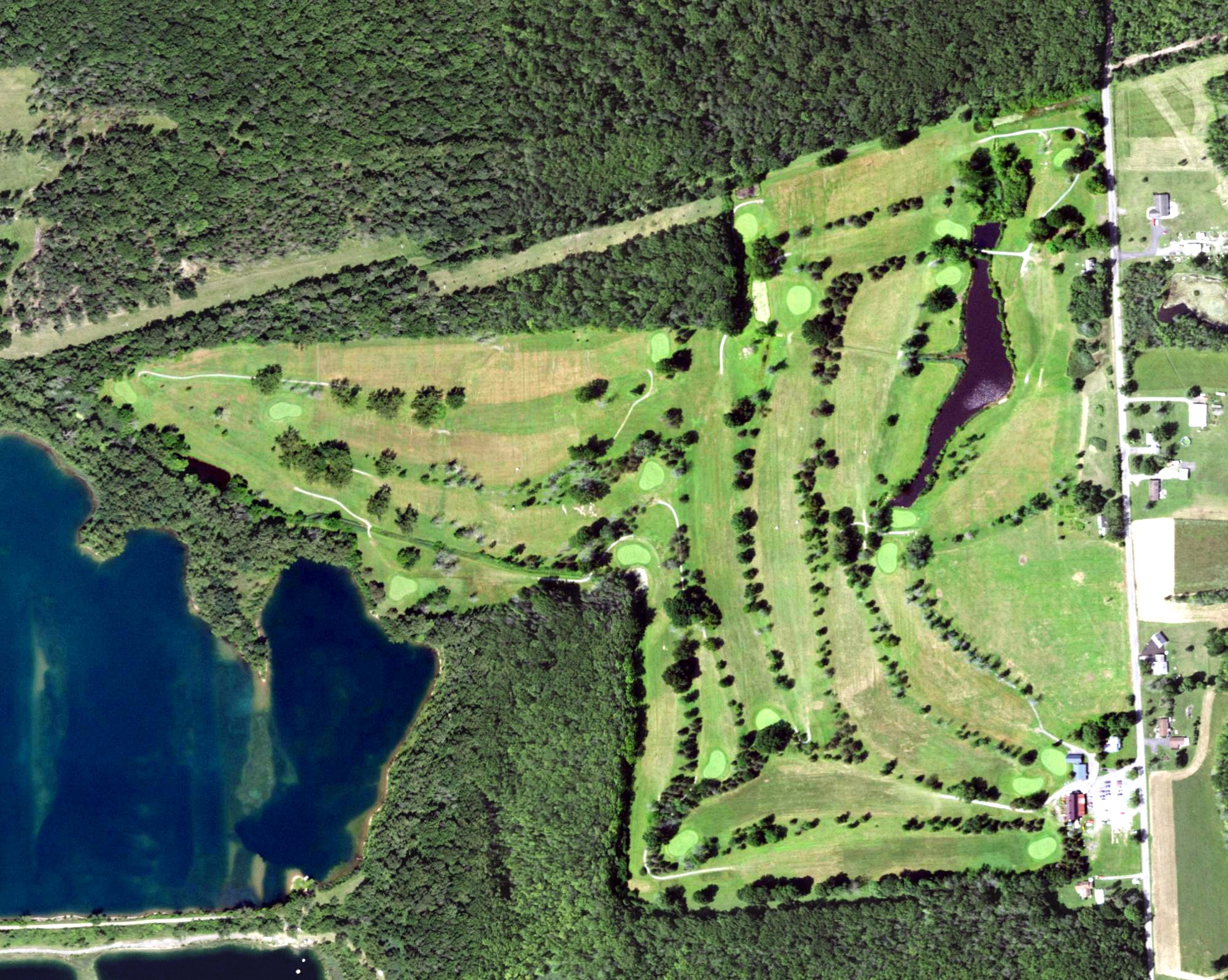 Aerial view of Olde Oak Golf Club, NY