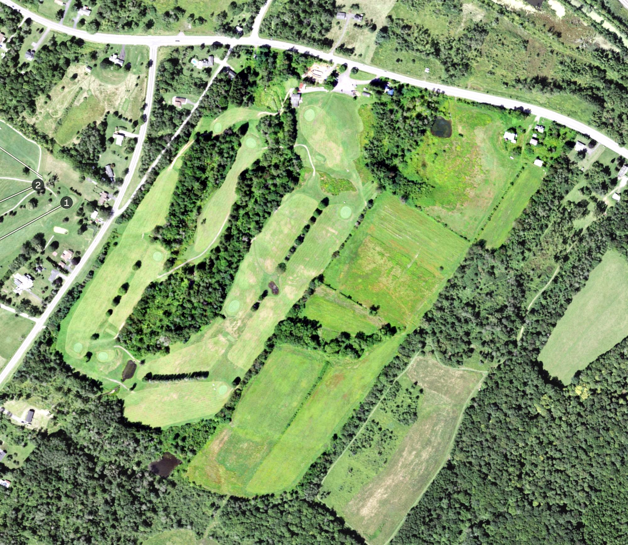 Aerial view of Oriskany Hills Golf Club, NY