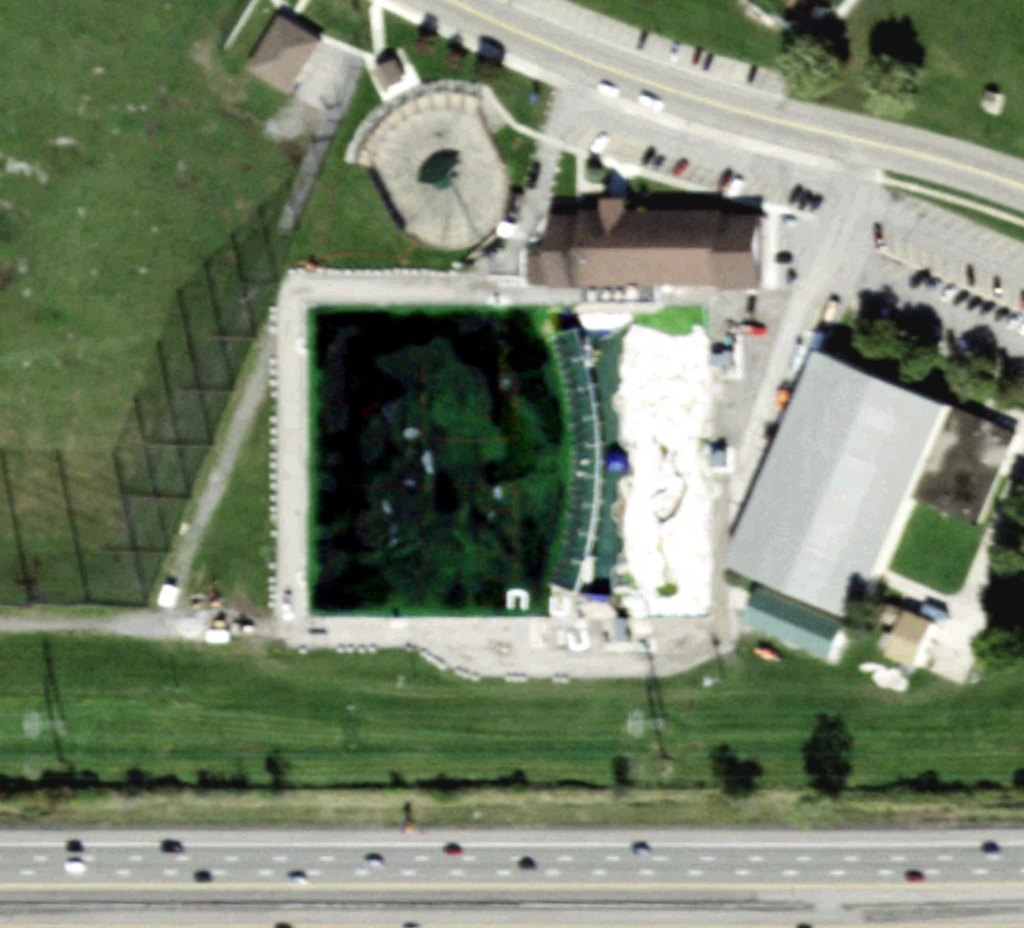 Aerial view of Paddock Chevrolet Golf Dome, NY