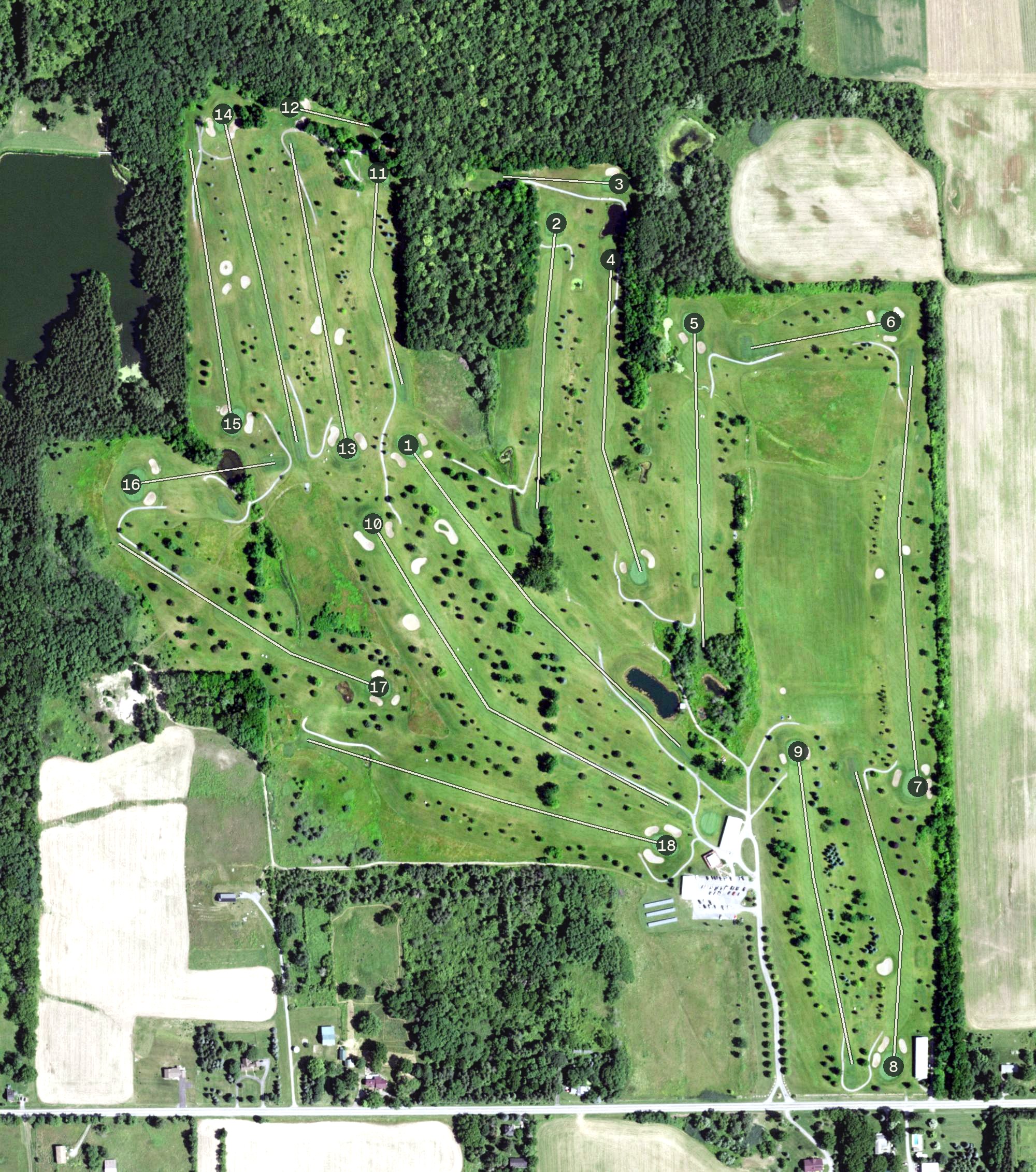 Aerial view of Parkview Fairways, NY