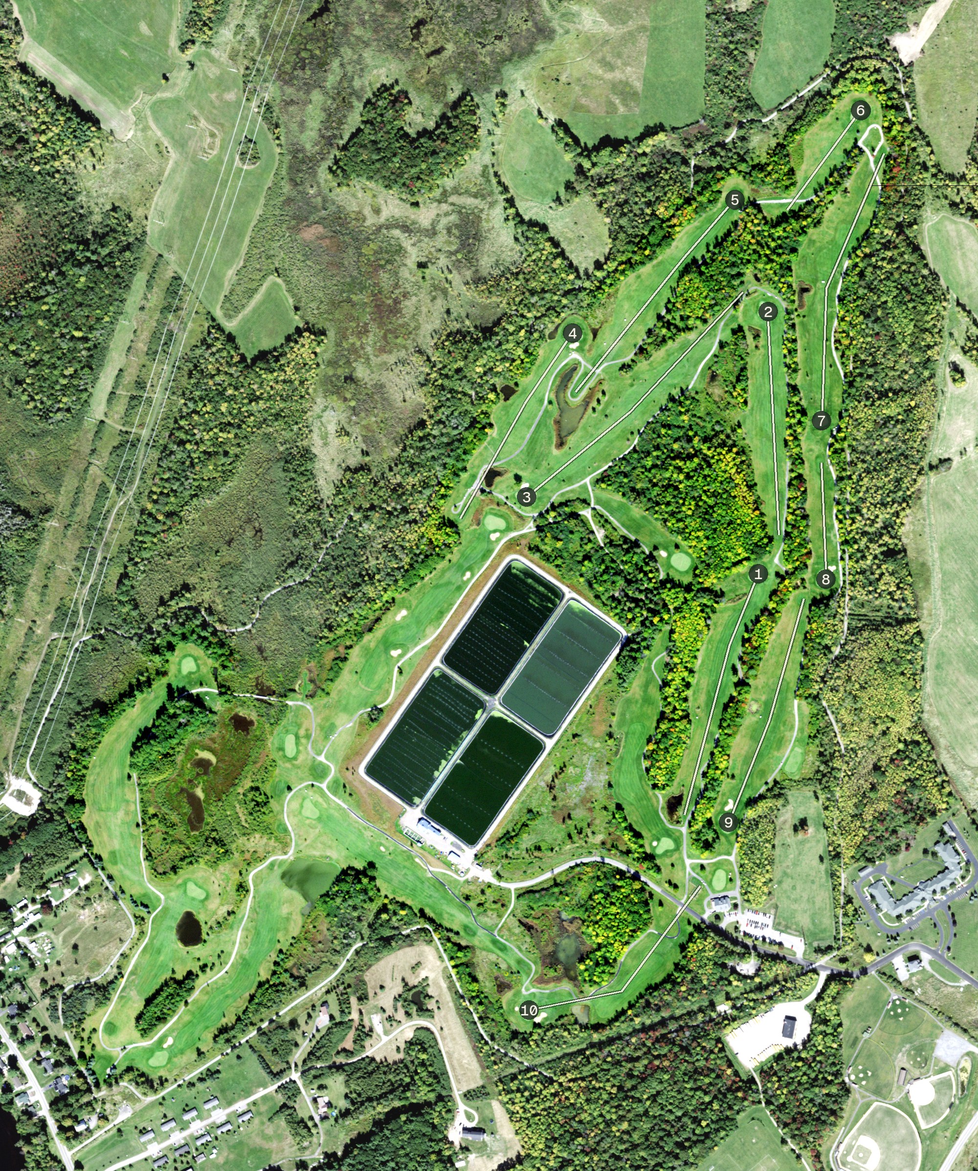 Aerial view of Partridge Run Golf & Country Club, NY