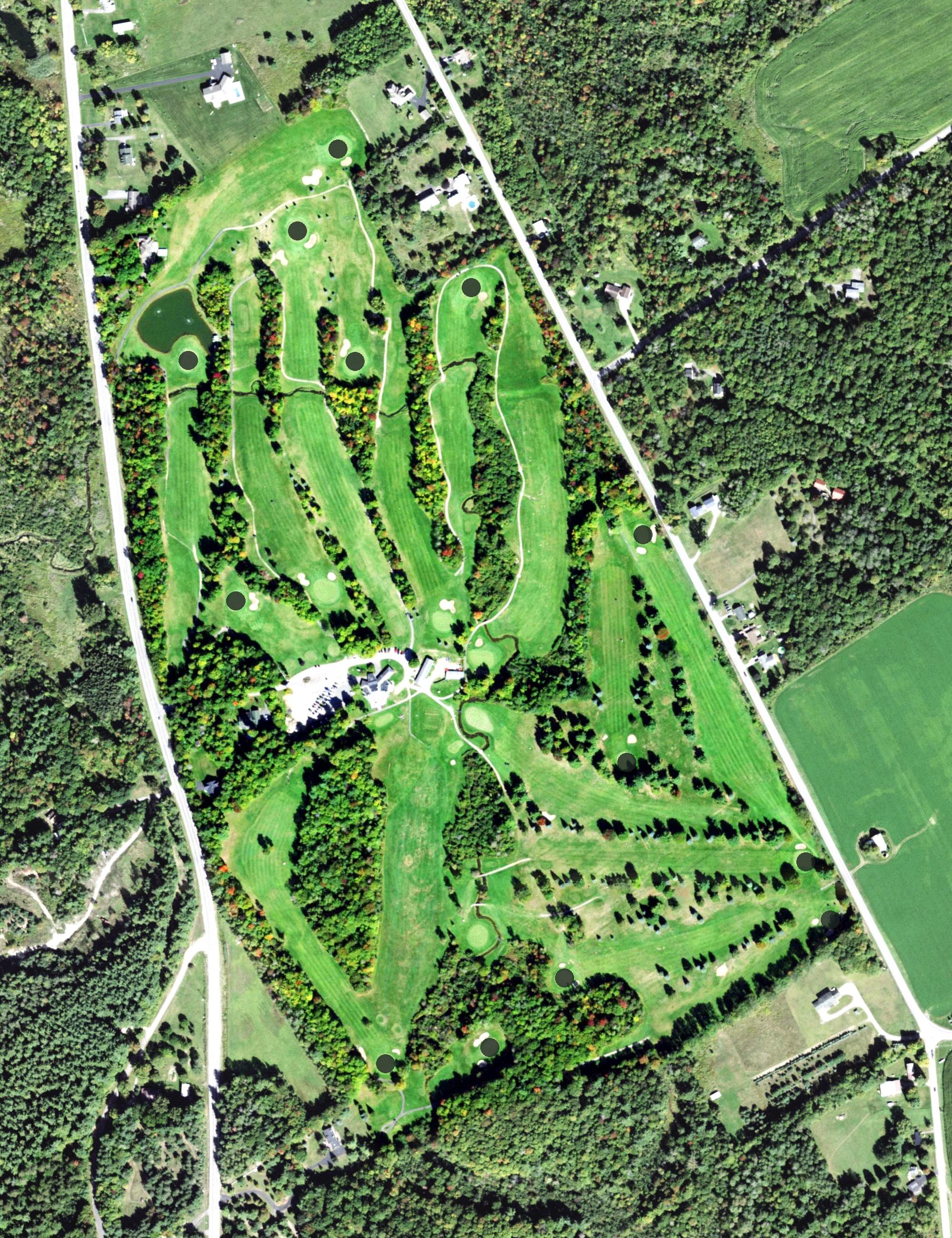 Aerial view of Potsdam Town & Country Club, NY
