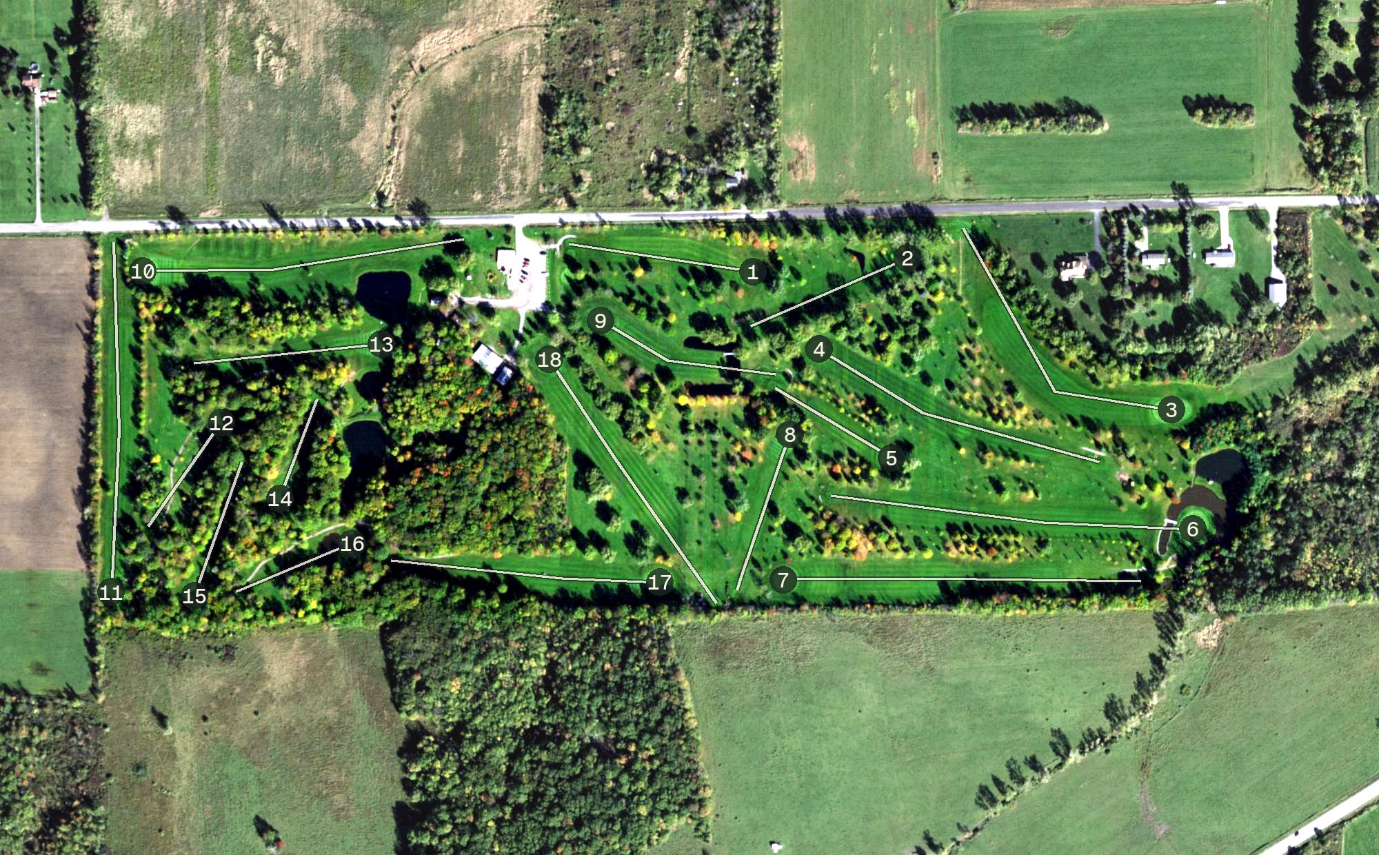 Aerial view of Quiet Times Golf Course, NY