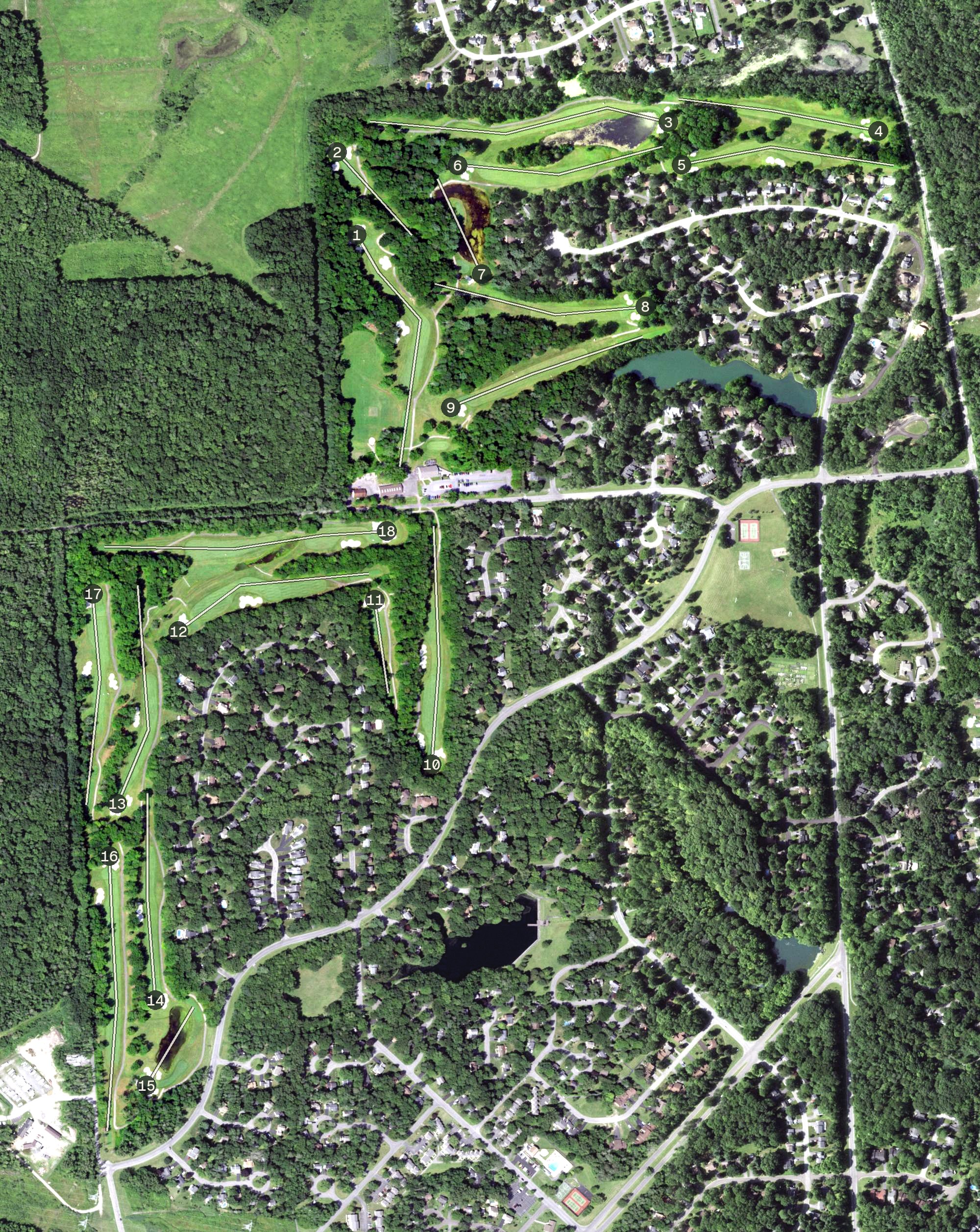 Aerial view of Radisson Greens, NY