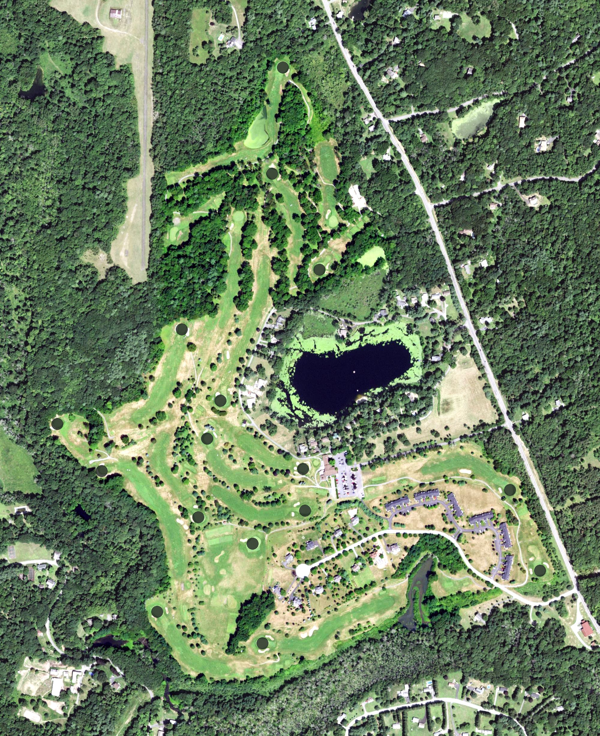 Aerial view of Red Hook Golf Club, NY