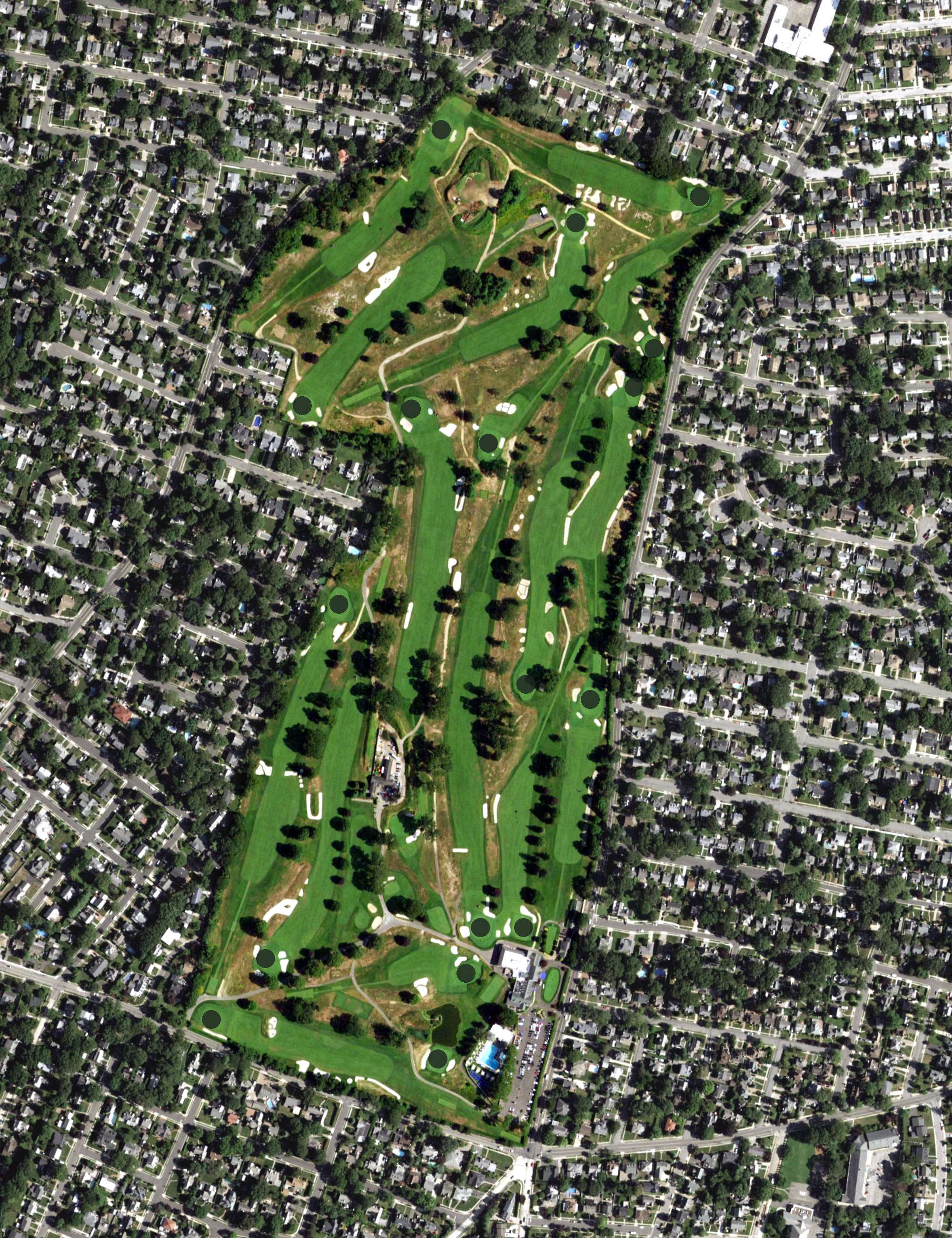Aerial view of Rockville Links Golf Club, NY