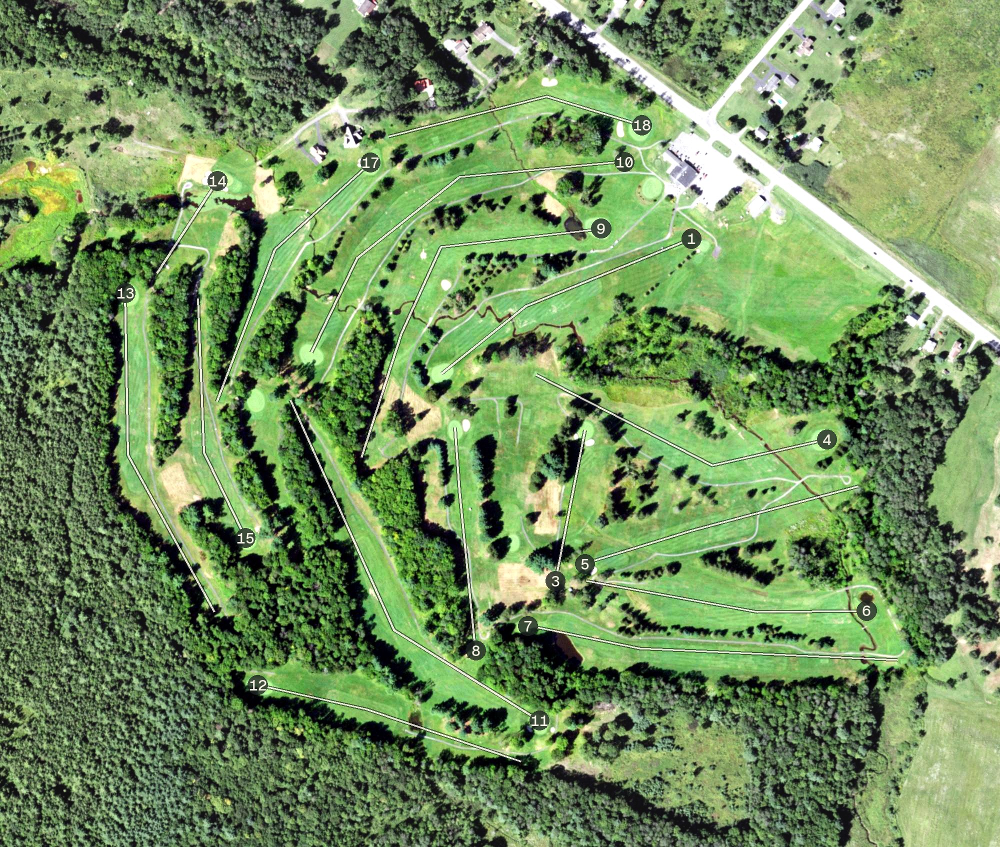 Aerial view of Rome Country Club, NY