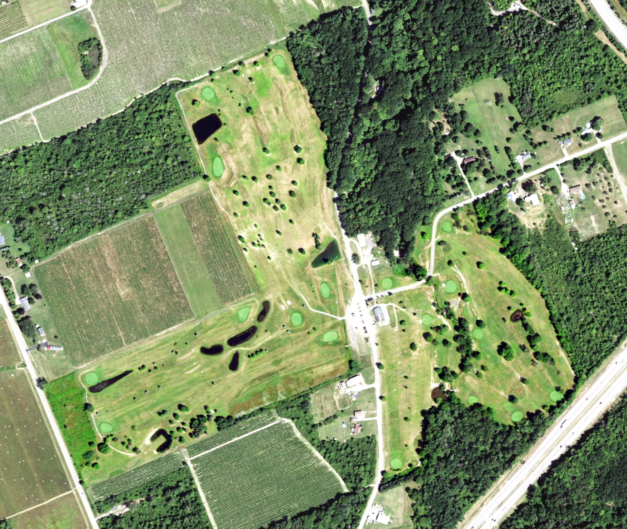 Aerial view of Rose Brook Golf Course, NY