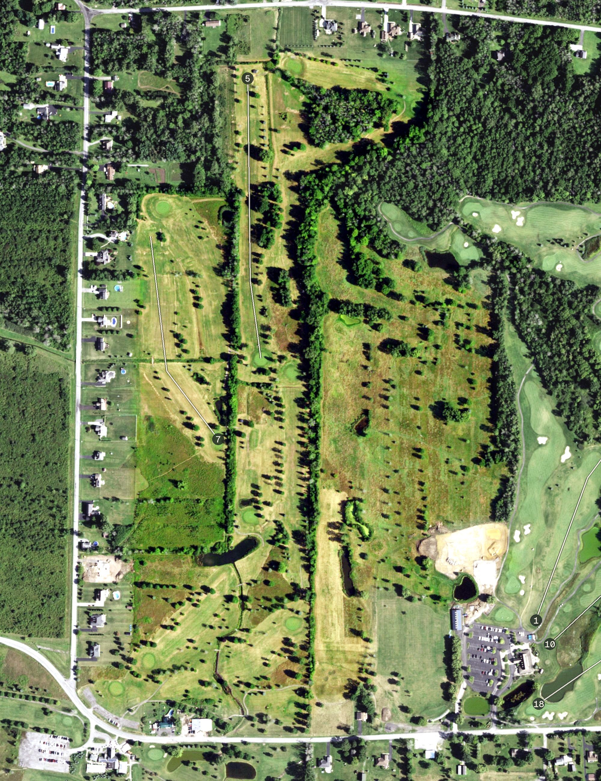 Aerial view of Rothland Golf Course, NY