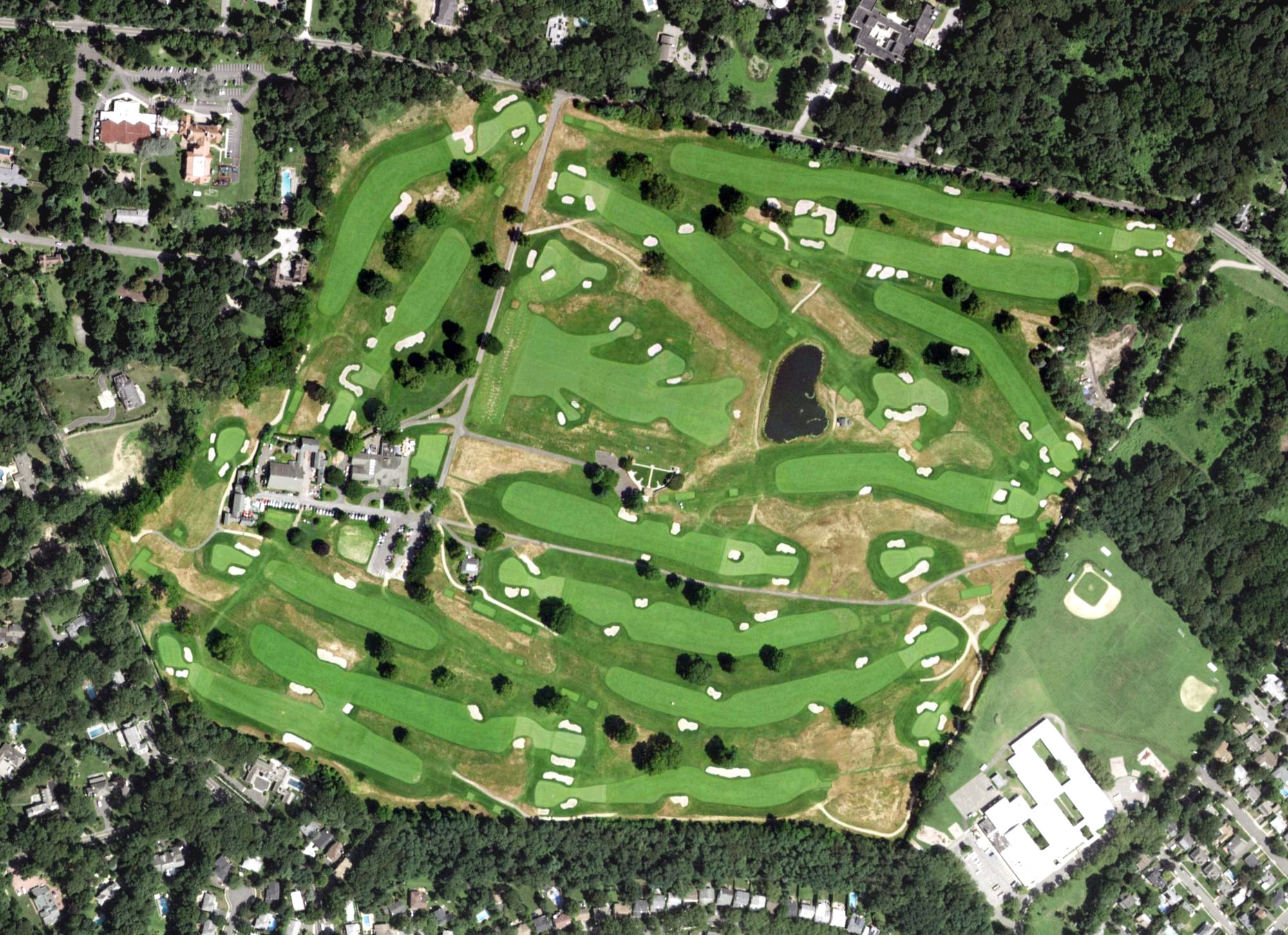 Aerial view of Sands Point Golf Club, NY
