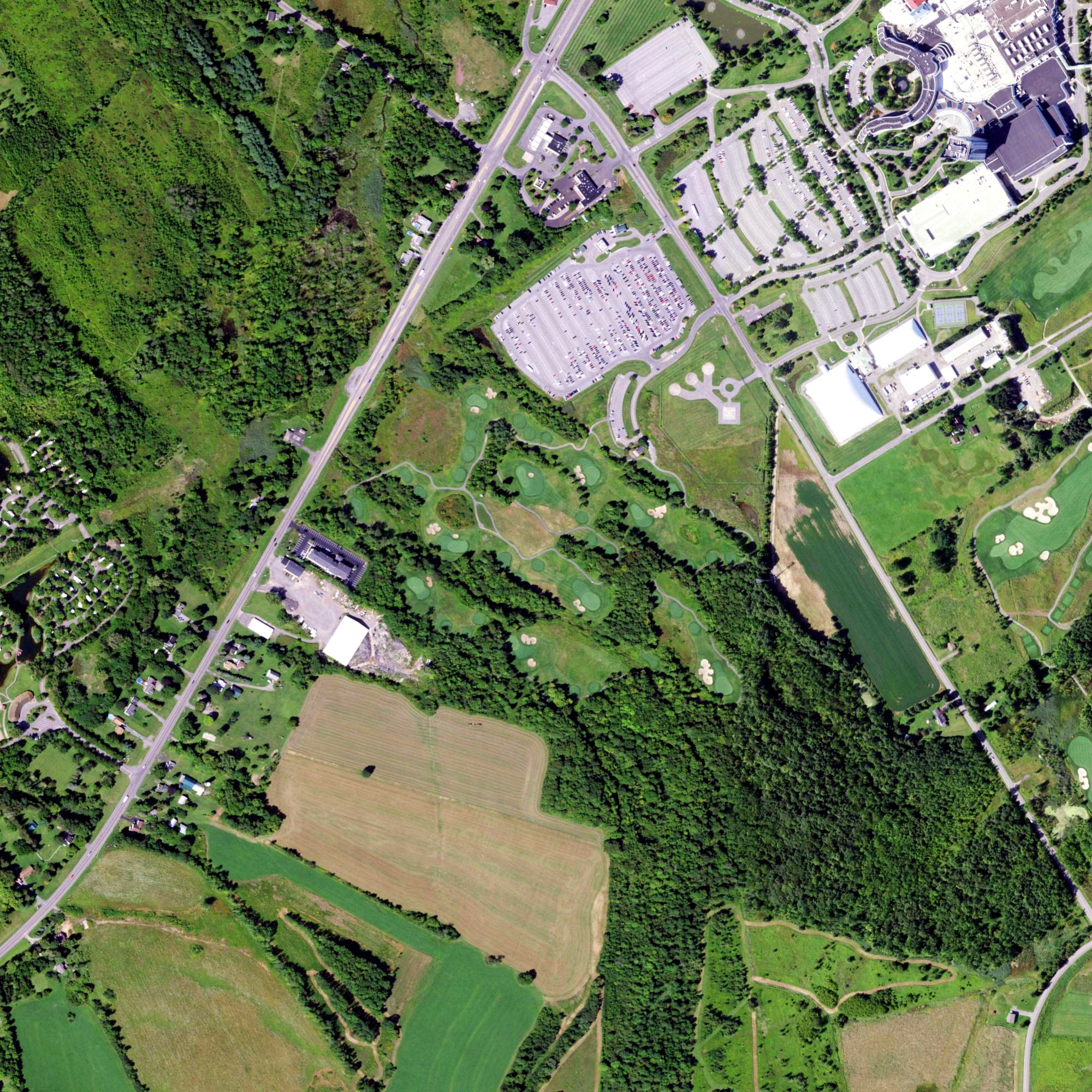 Aerial view of Sandstone Hollow, NY