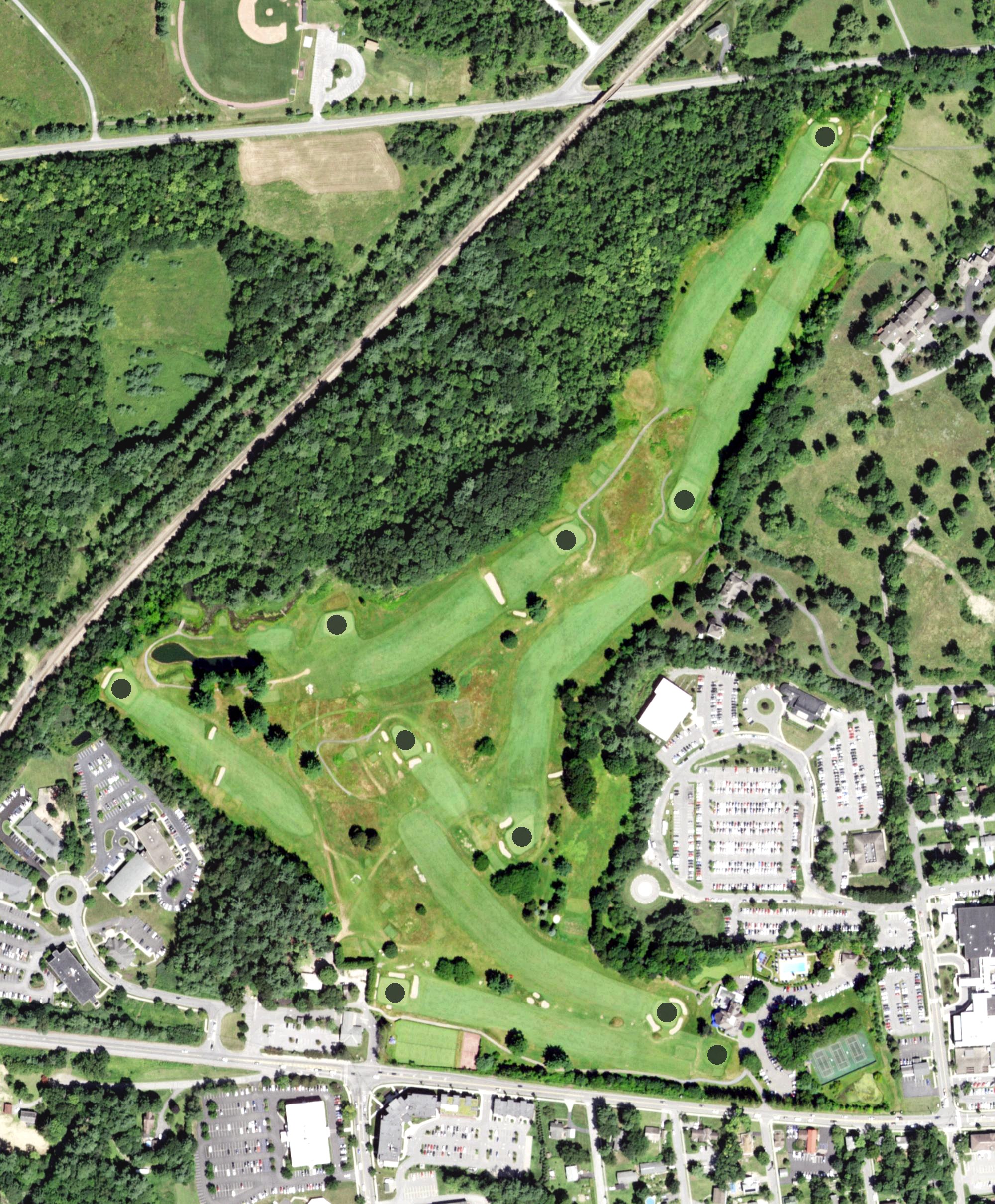 Aerial view of Saratoga Golf & Polo Club, NY