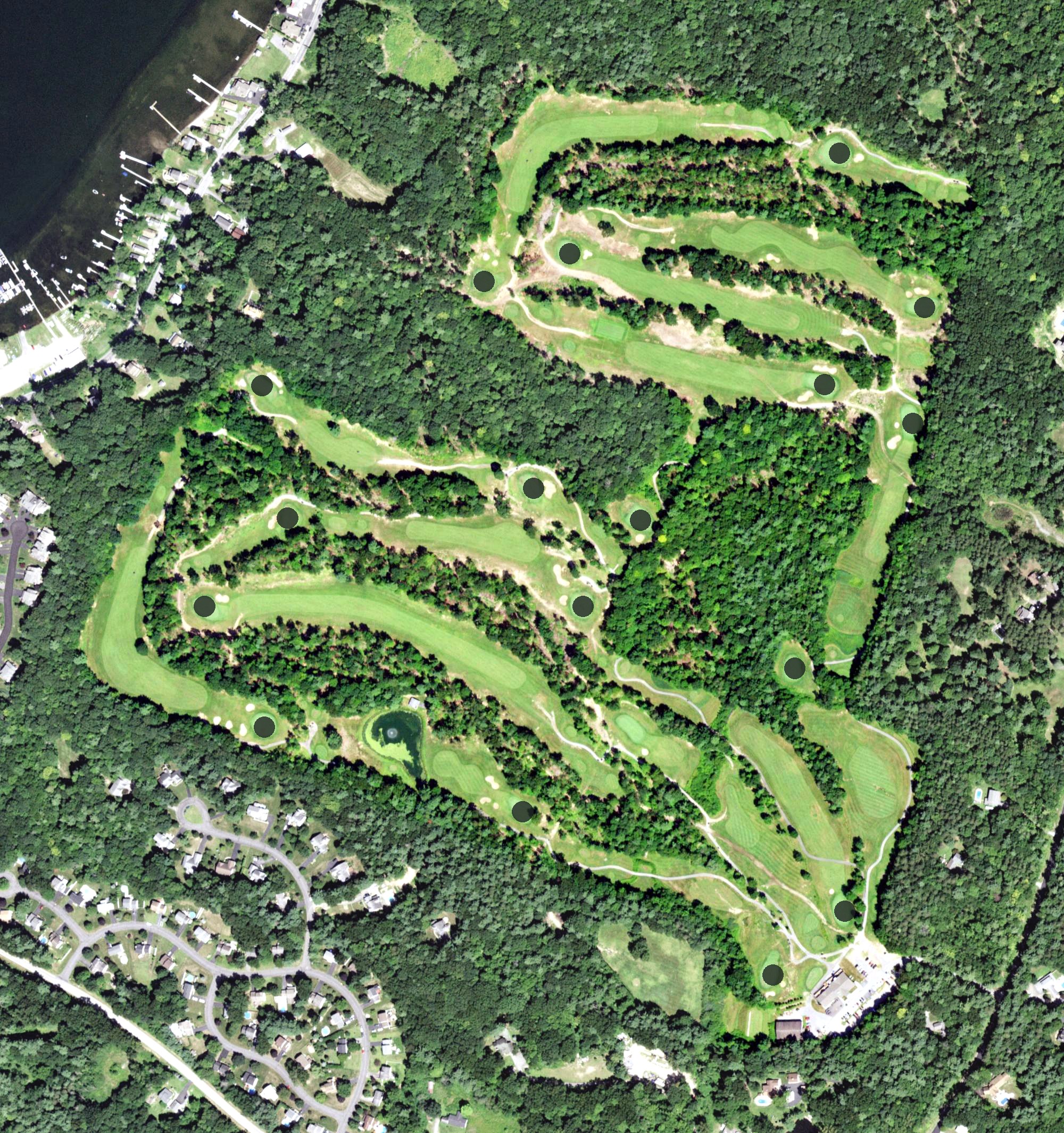 Aerial view of Saratoga Lake Golf Club, NY