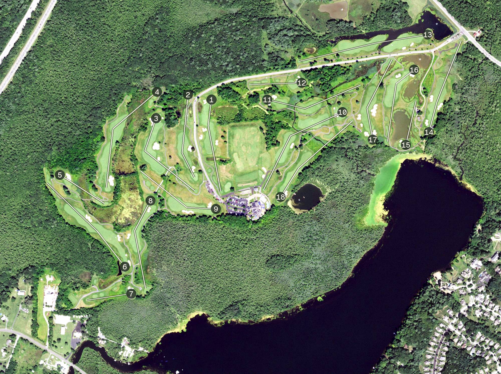 Aerial view of Saratoga National Golf Course, NY