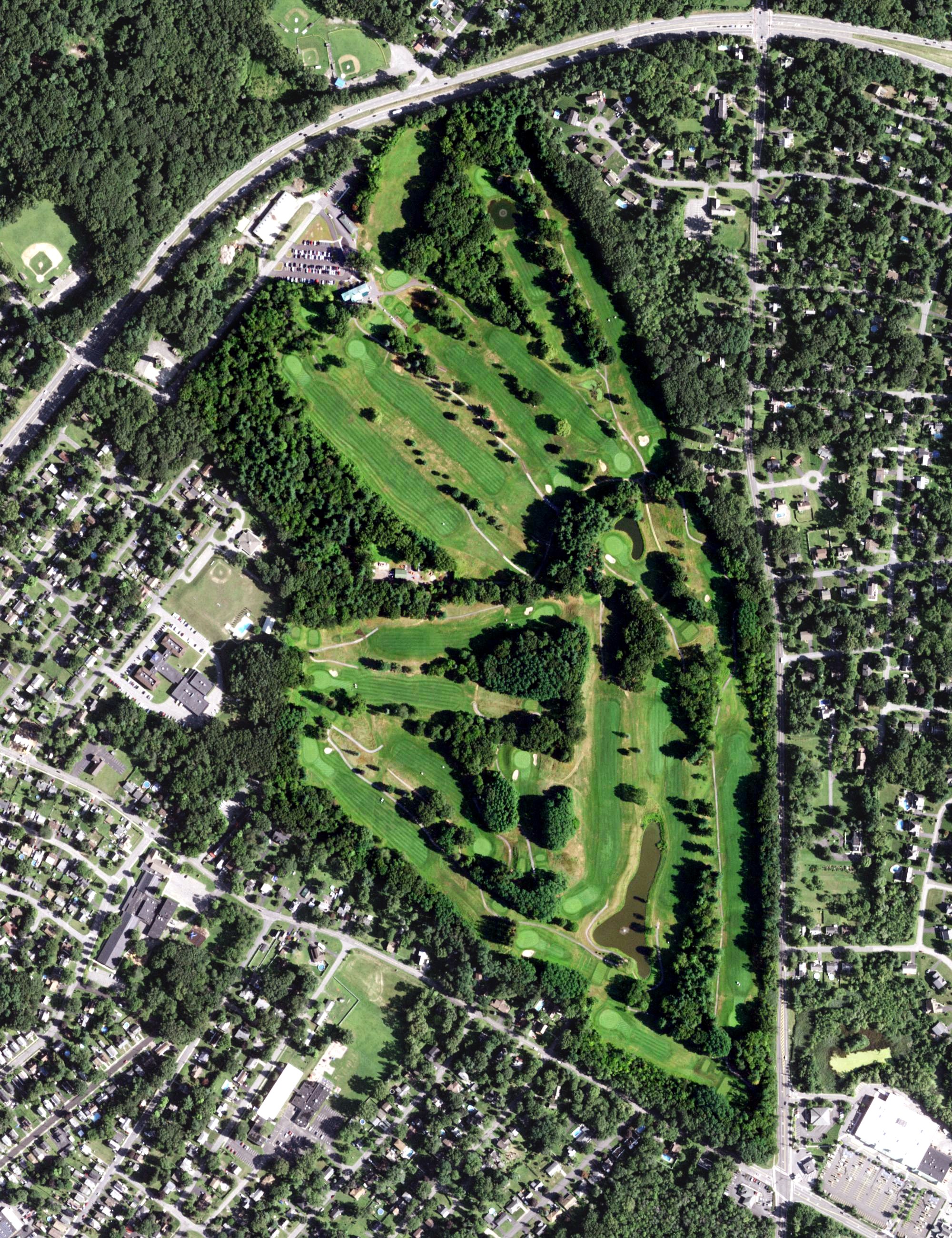 Aerial view of Schenectady Municipal Golf Course, NY
