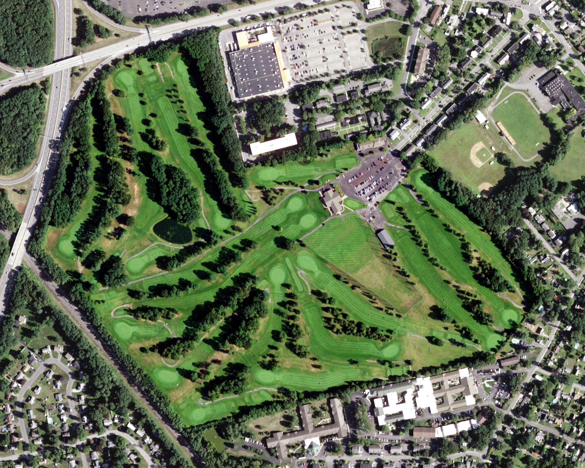 Aerial view of Schenectady Stadium Country Club, NY