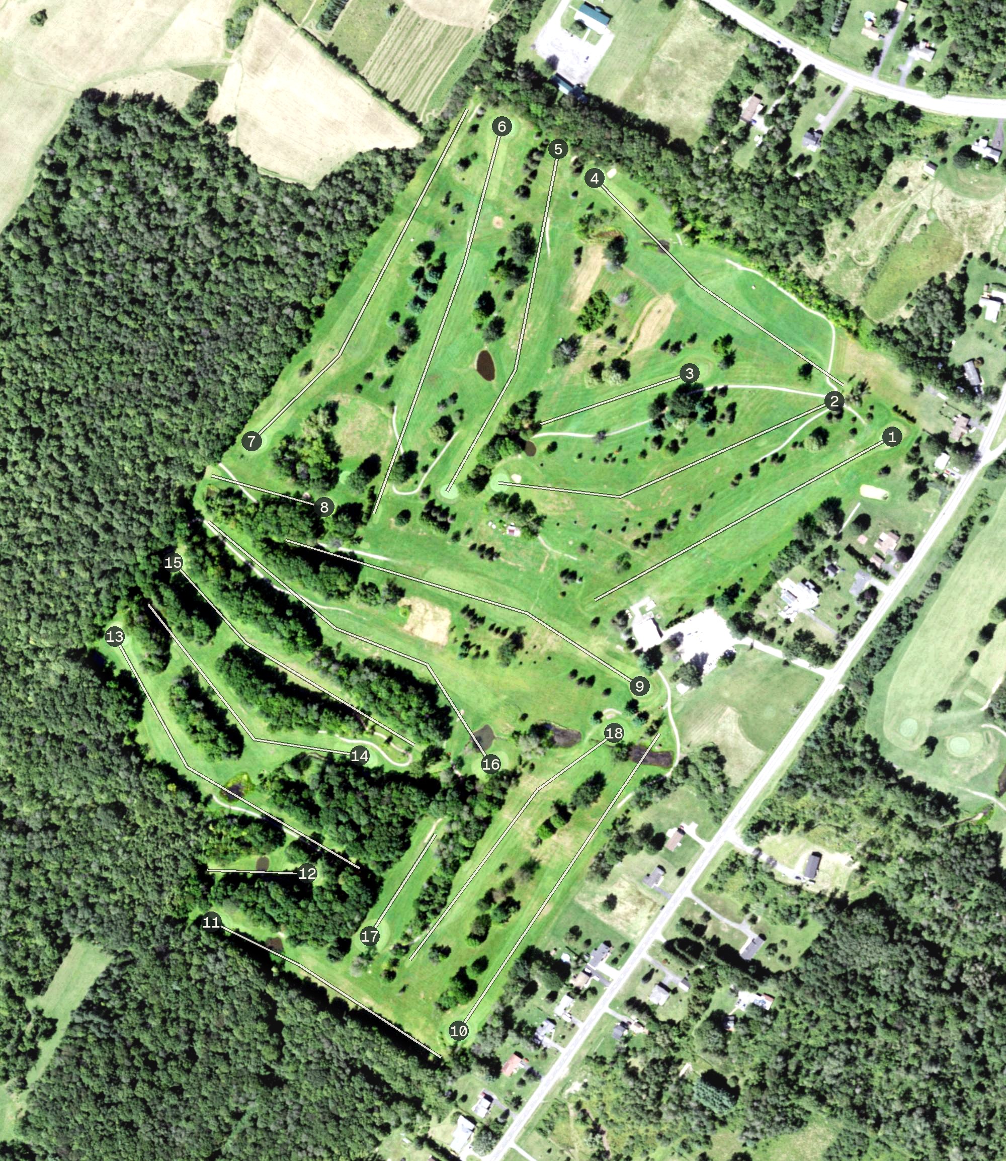 Aerial view of Shamrock Golf & Country Club, NY