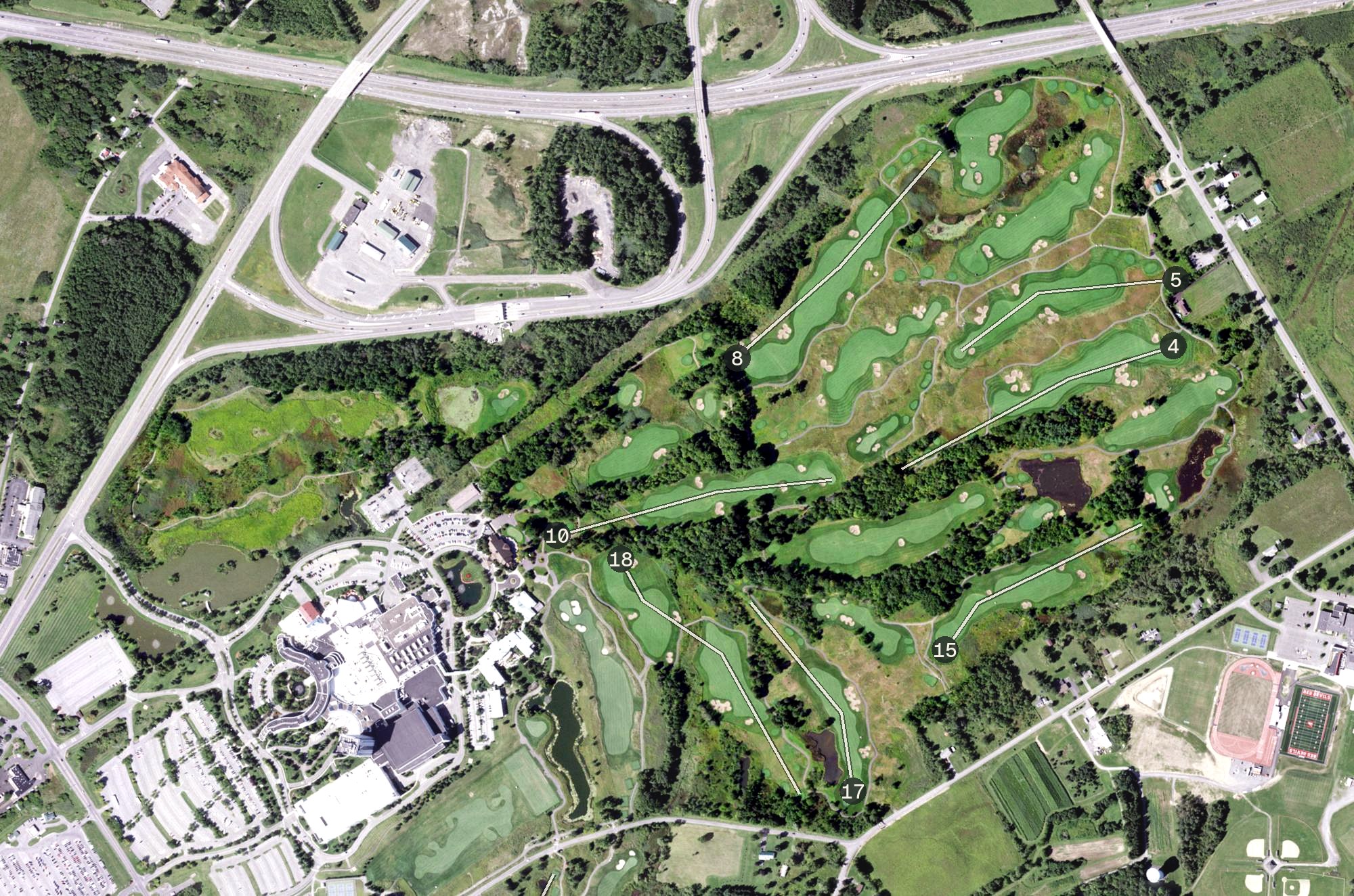 Aerial view of Shenendoah Golf Course, NY